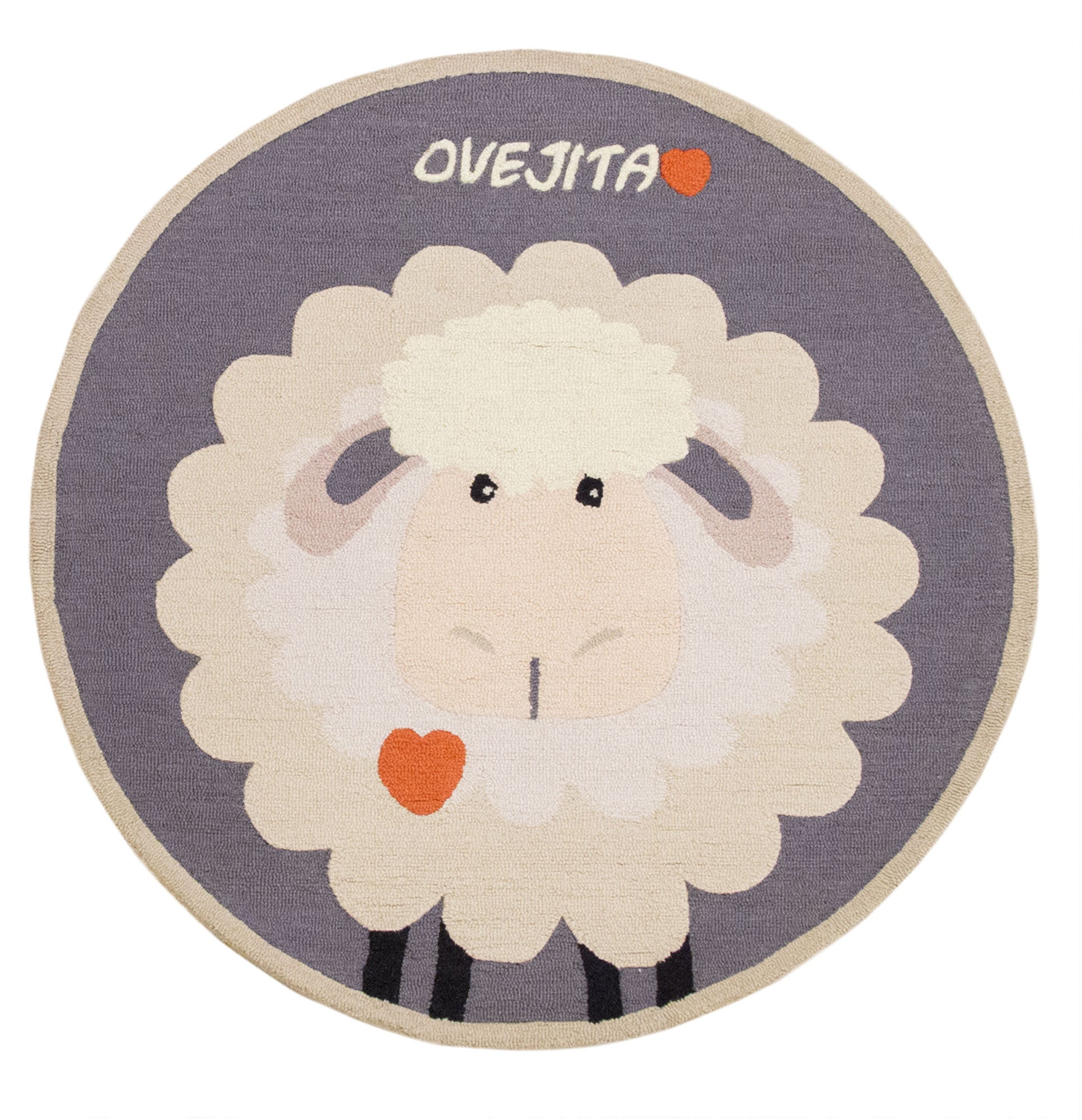 Alfombra infantil lana ovejita 150 cm