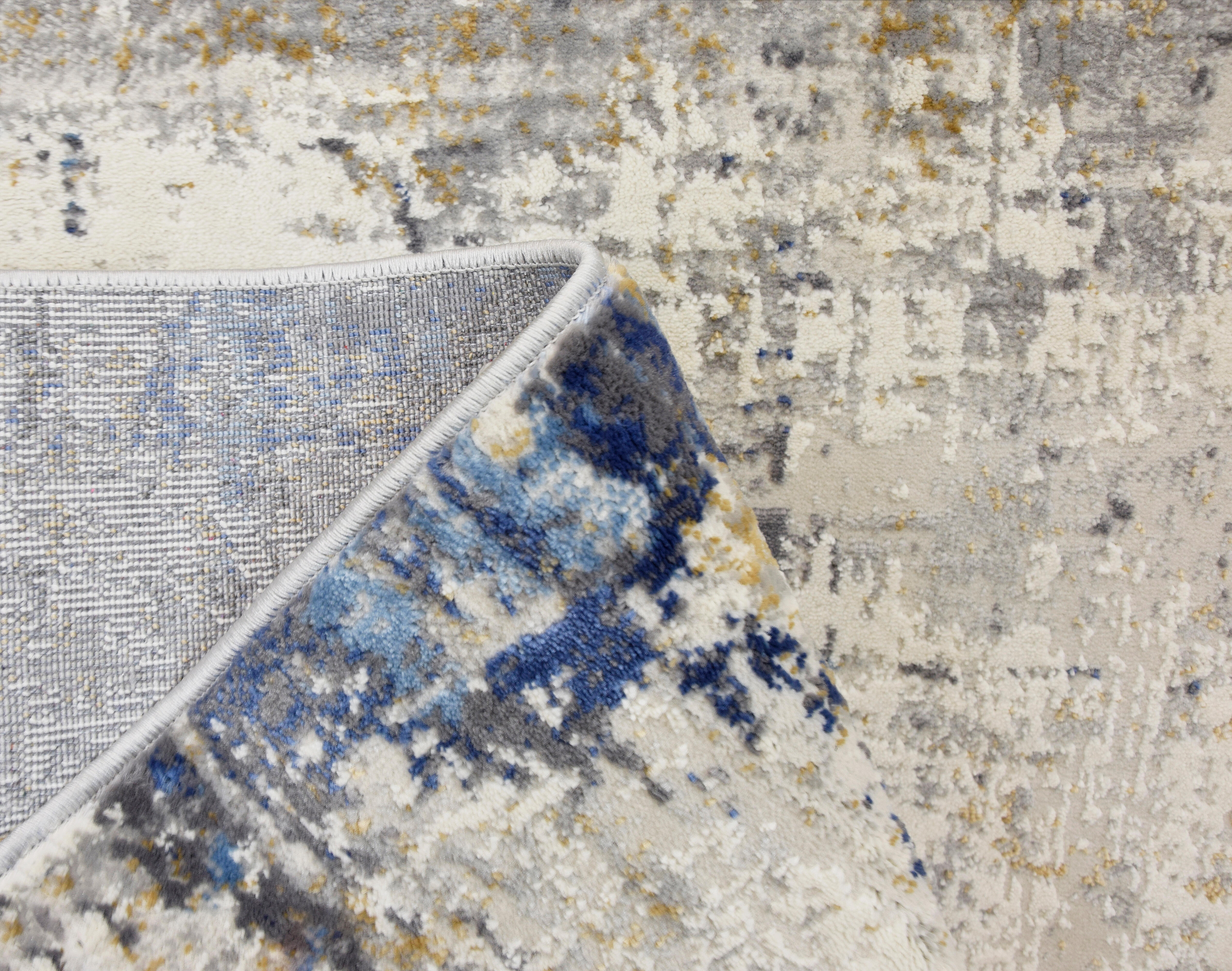 Alfombra polipropileno Pinot 148/004 160x230cm pelo mediano  geométrico azul - 3