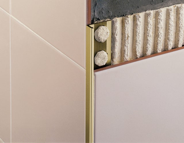 Perfil de esquina y borde externo  de latón Natural-15  2.5m x1cm