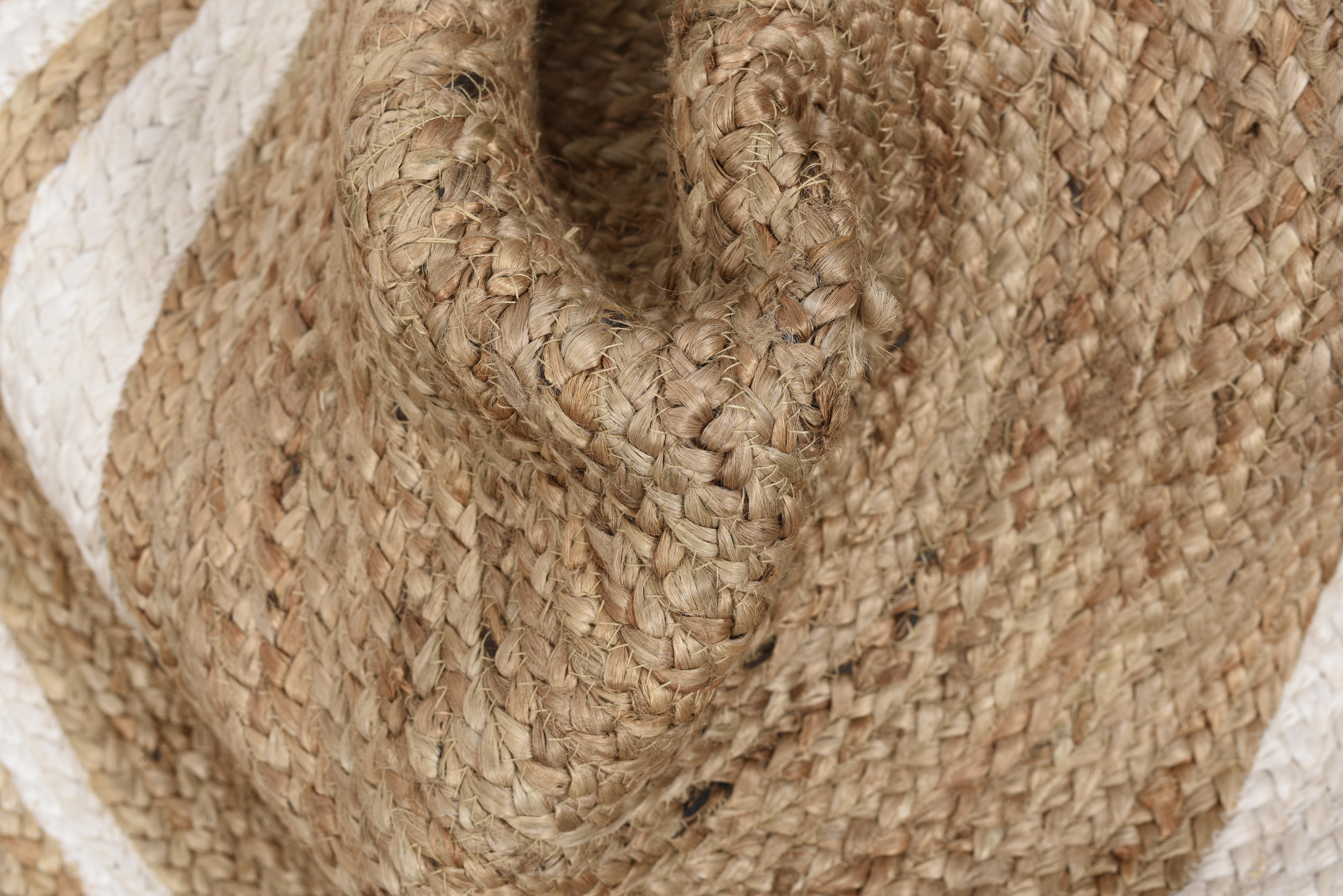Tapete redondo juta D100CM ALHAMBRA GRECA NATURAL/BRANCO - 14