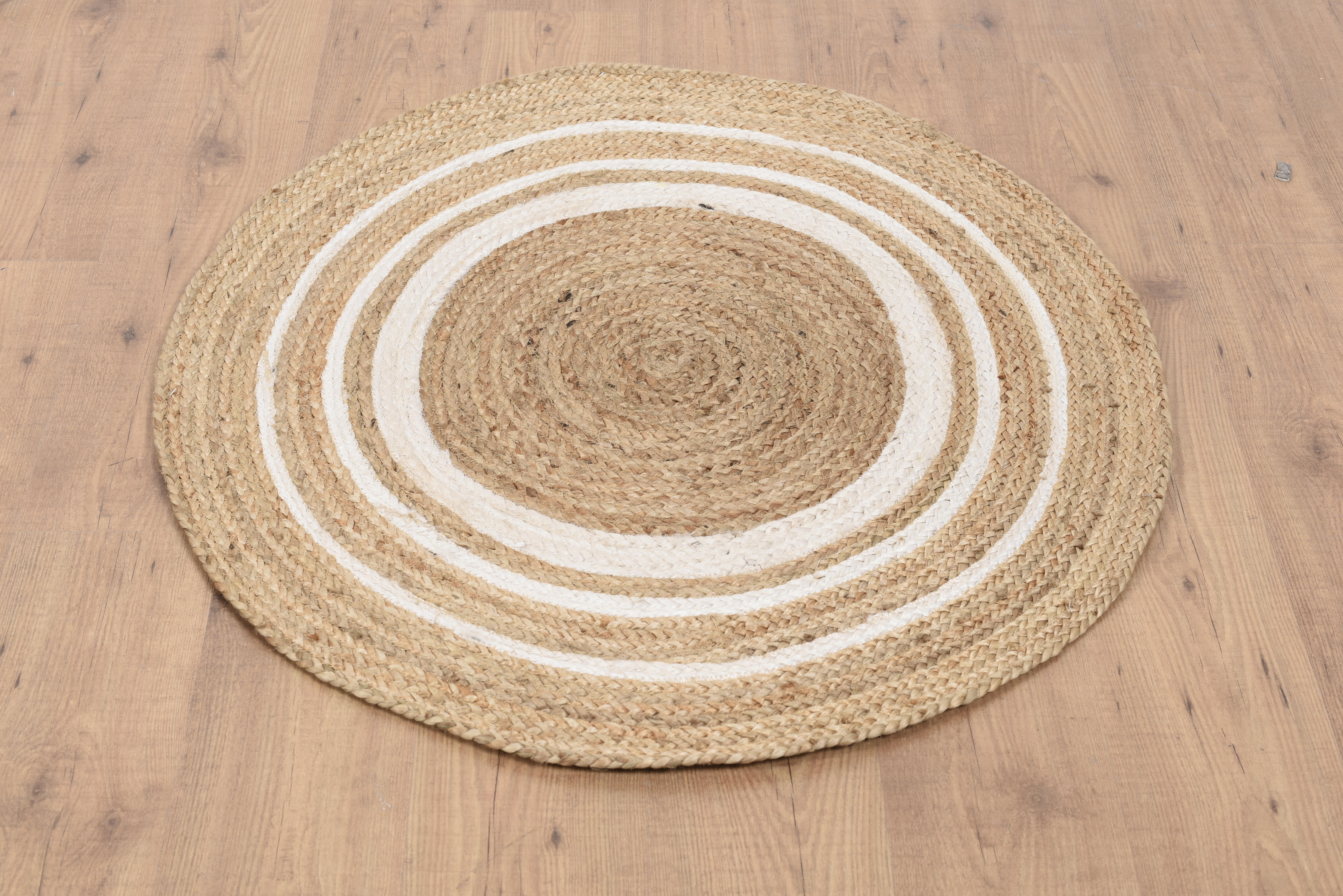 Tapete redondo juta D100CM ALHAMBRA GRECA NATURAL/BRANCO - 2