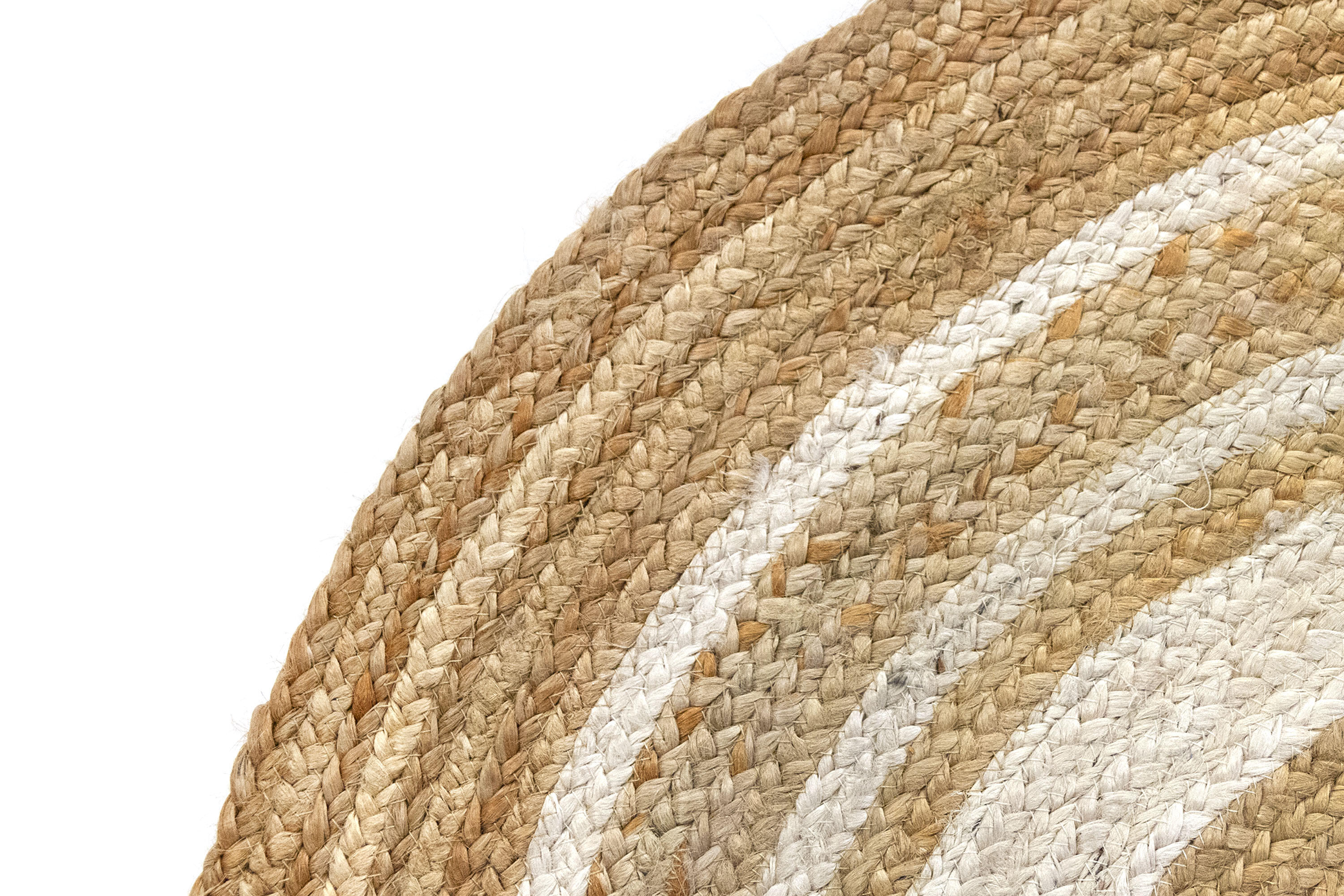 Tapete redondo juta D100CM ALHAMBRA GRECA NATURAL/BRANCO - 4