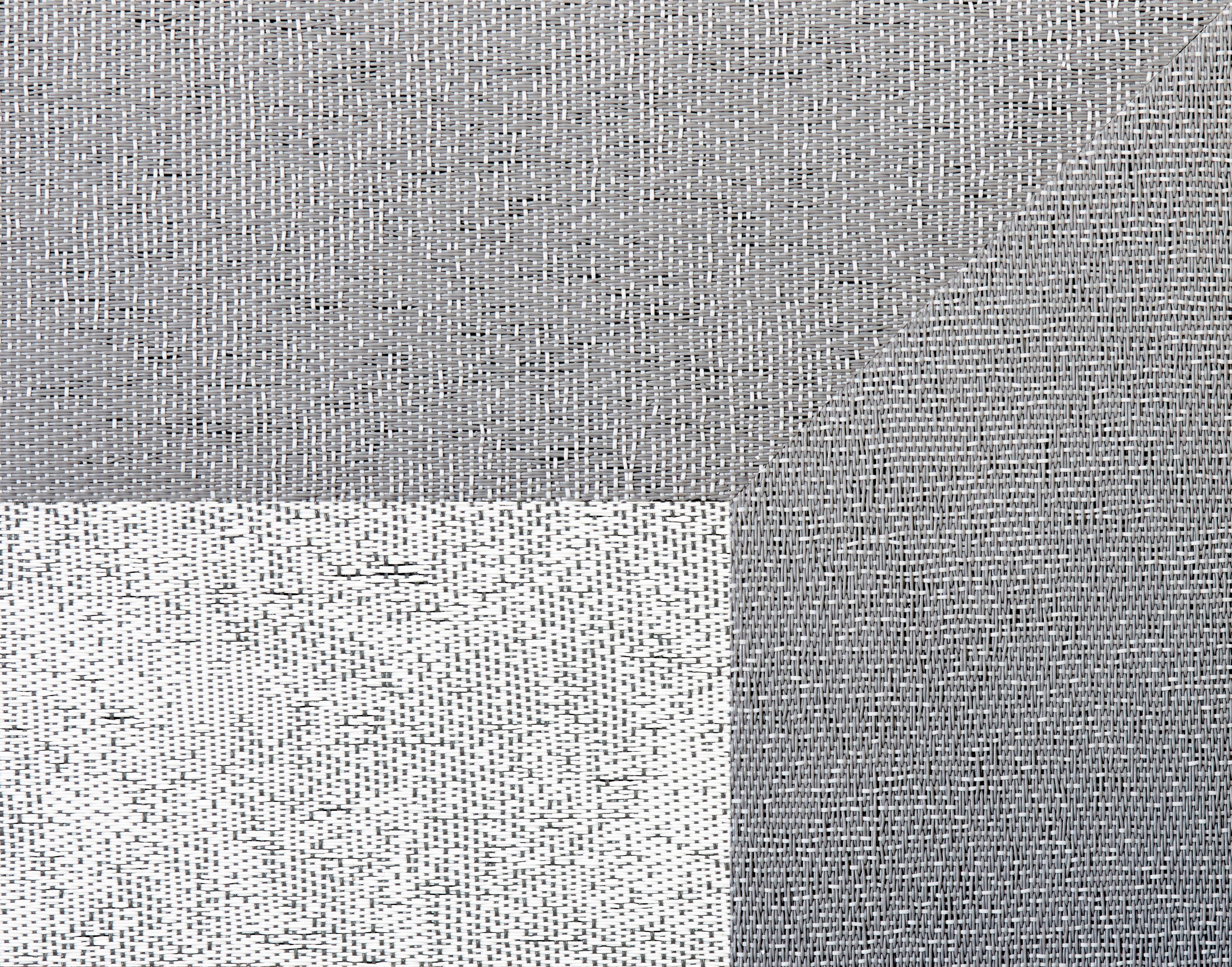 Alfombra pie de cama exterior/interior pvc Teplon 70x120cm tejido plano base antideslizante marco cuarzo / perla - 4