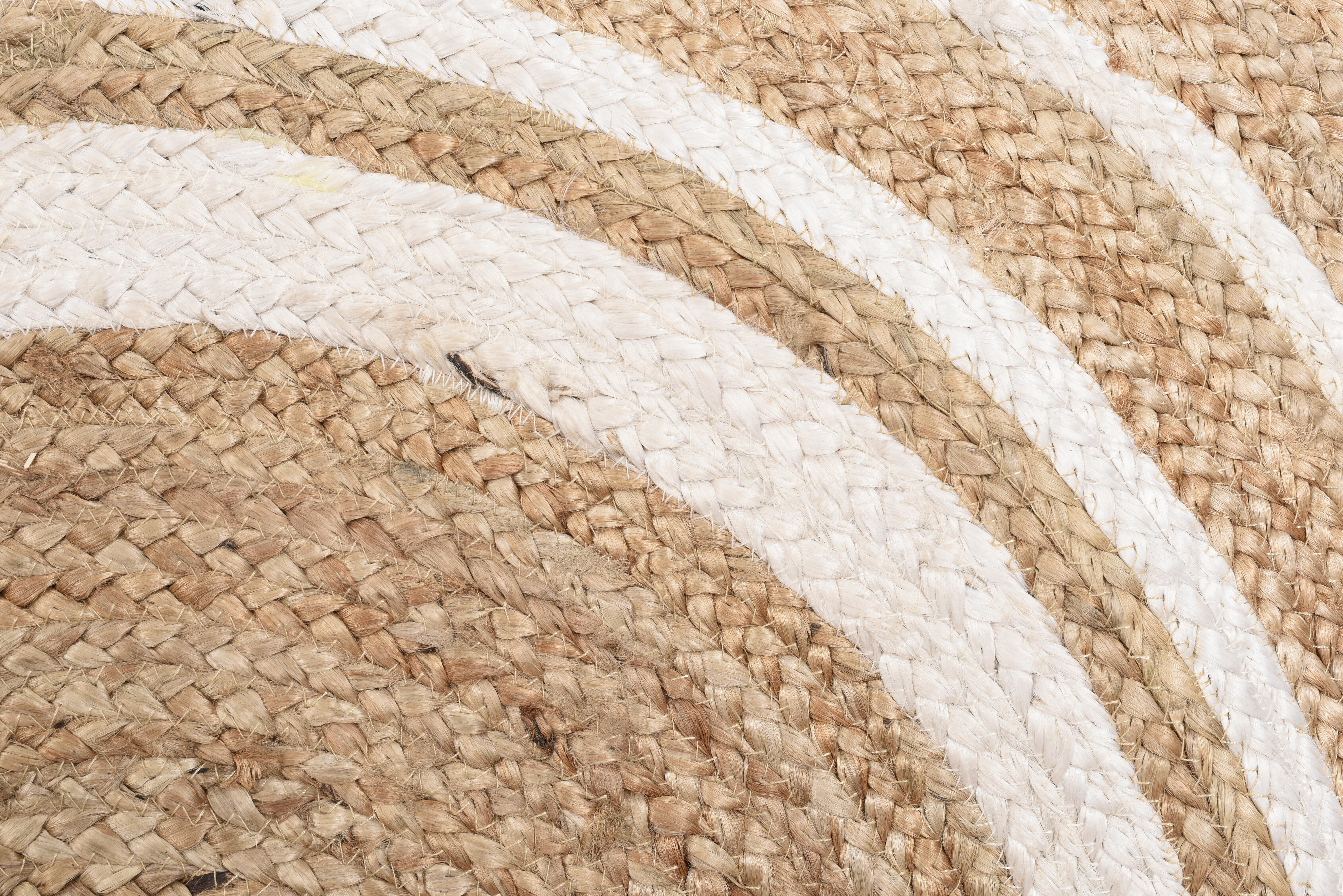 Tapete redondo juta D100CM ALHAMBRA GRECA NATURAL/BRANCO - 13