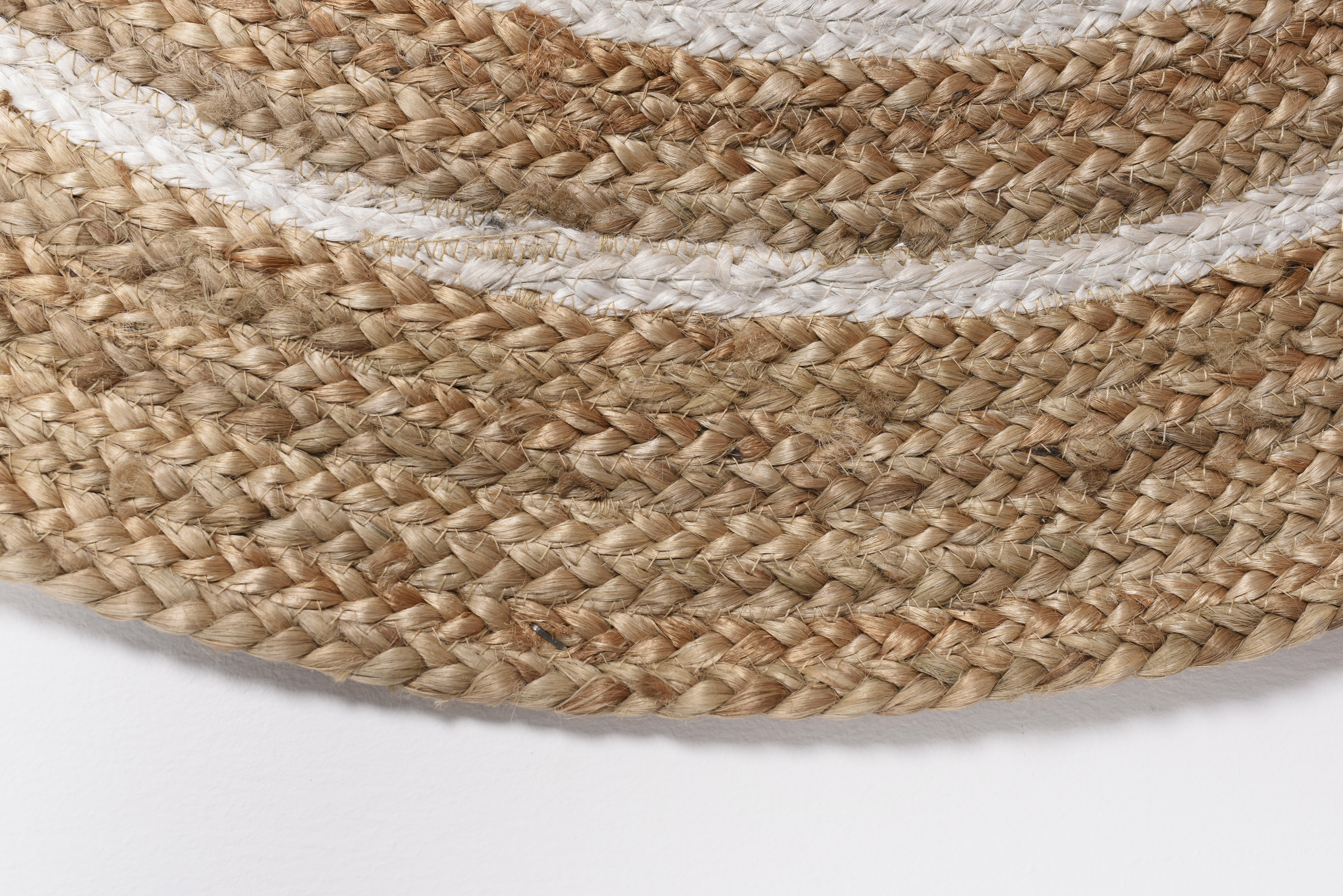 Tapete redondo juta D100CM ALHAMBRA GRECA NATURAL/BRANCO - 12