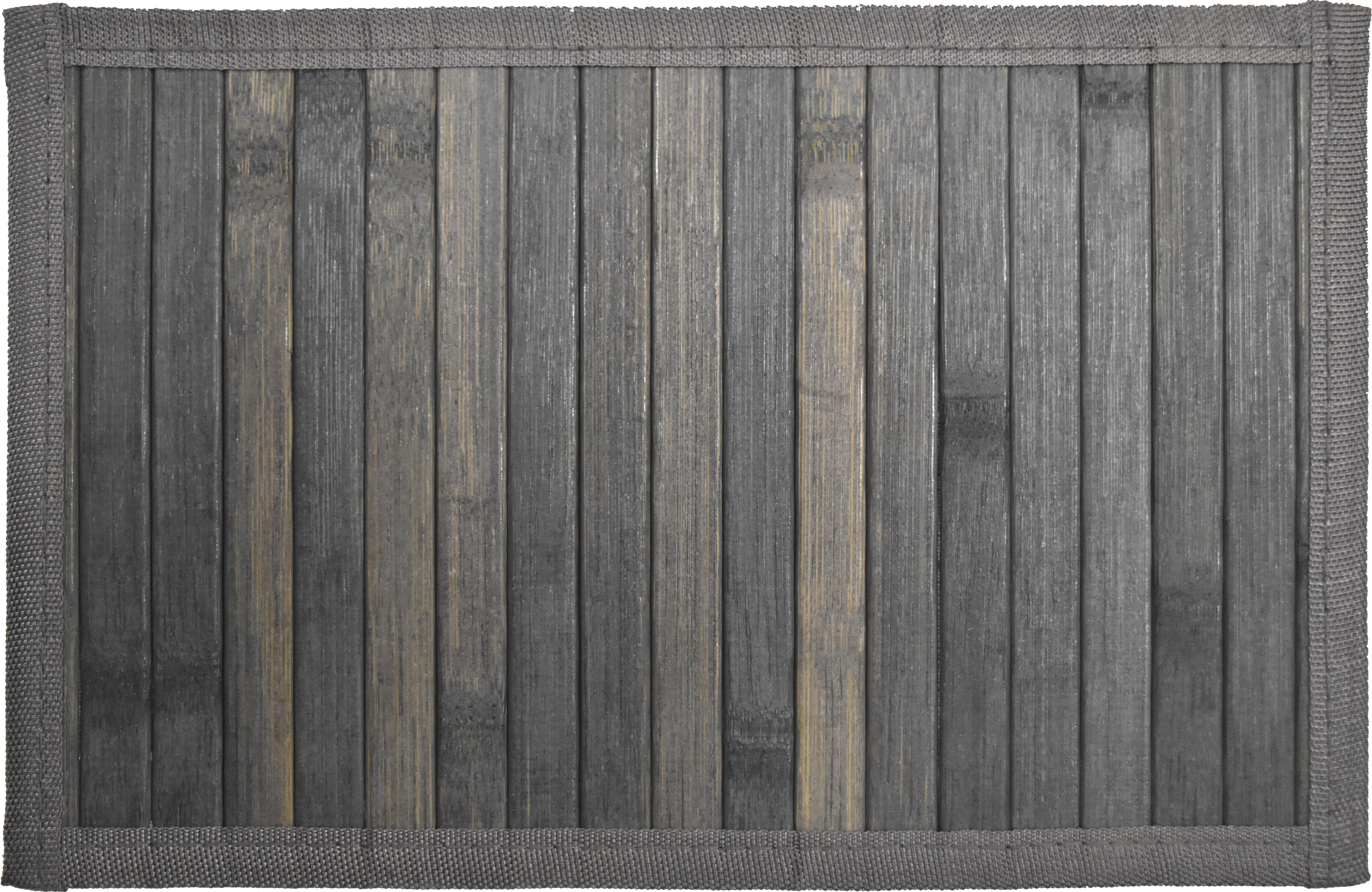 Alfombra pie de cama bambú tejido plano base antideslizante dubai liso gris oscuro 80x150cm