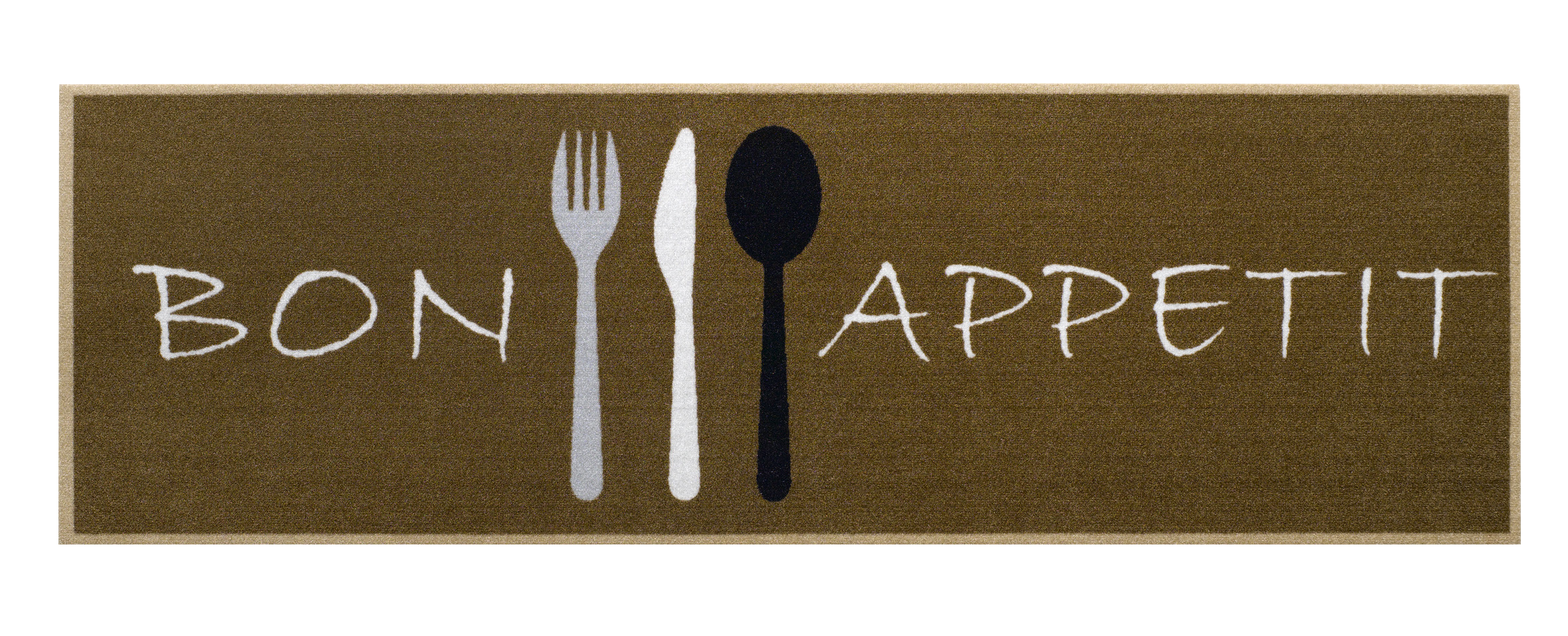 Alfombra poliamida kitchen appetit marrón 50x150cm