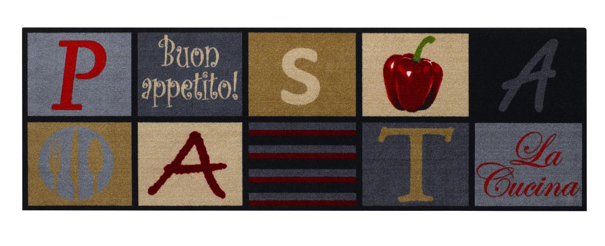 Alfombra poliamida kitchen pasta multicolor 50x150cm