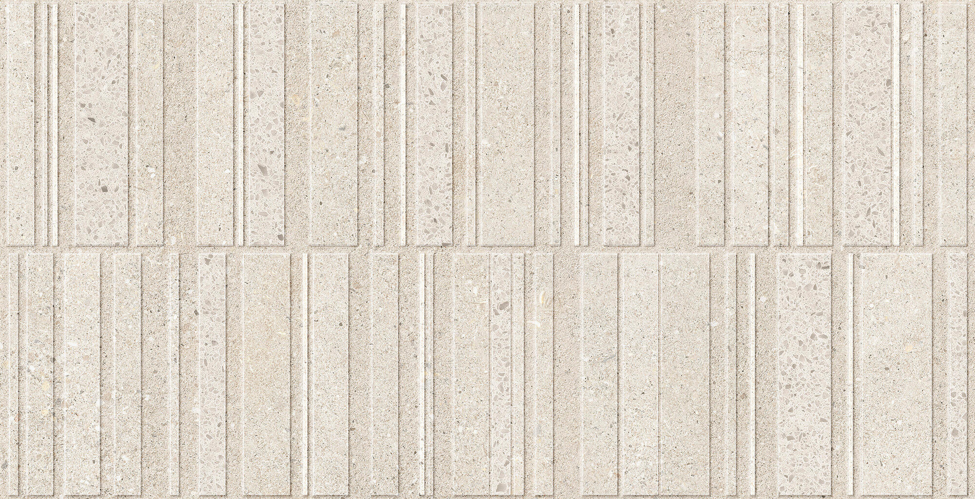 Azulejo porcelánico sassi efecto piedra deco beige 32x62.5 cm