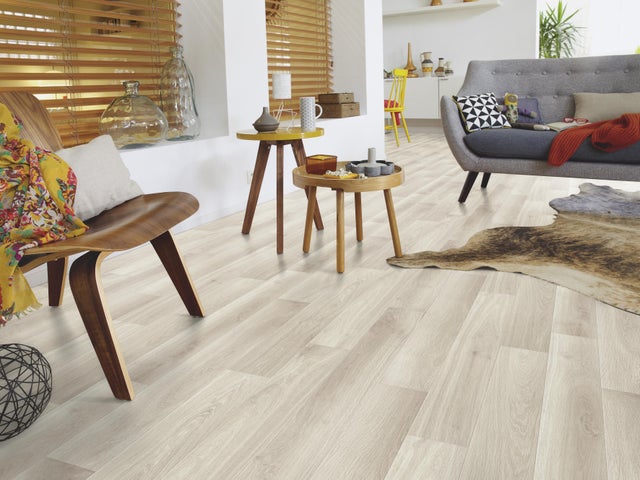 Pavimento vinílico a rolo forte Tarkett Oak White (largura do rolo 2M - pedido mínimo 6M2)