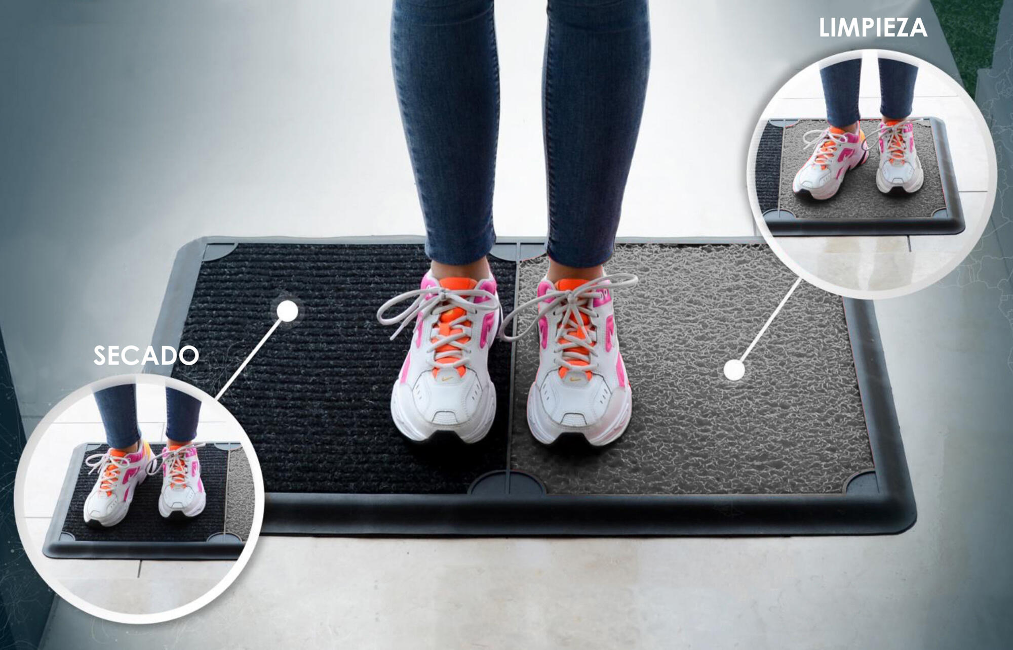 Tapete de entrada DESINFETANTE 50X80CM DUPLO - 2