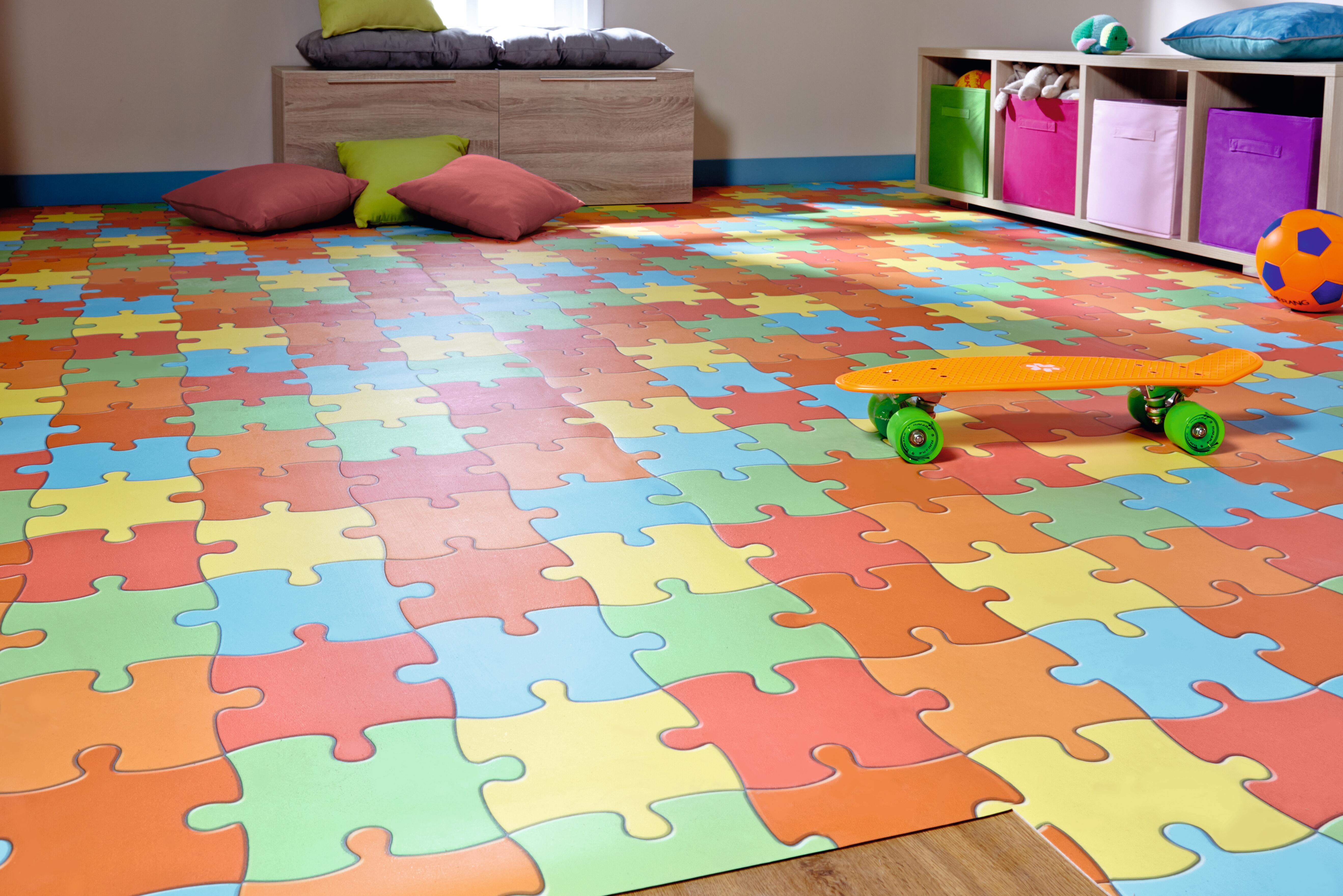 Pavimento vinílico a rolo forte Tarkett Play Puzzle (largura do rolo 2m) - 4