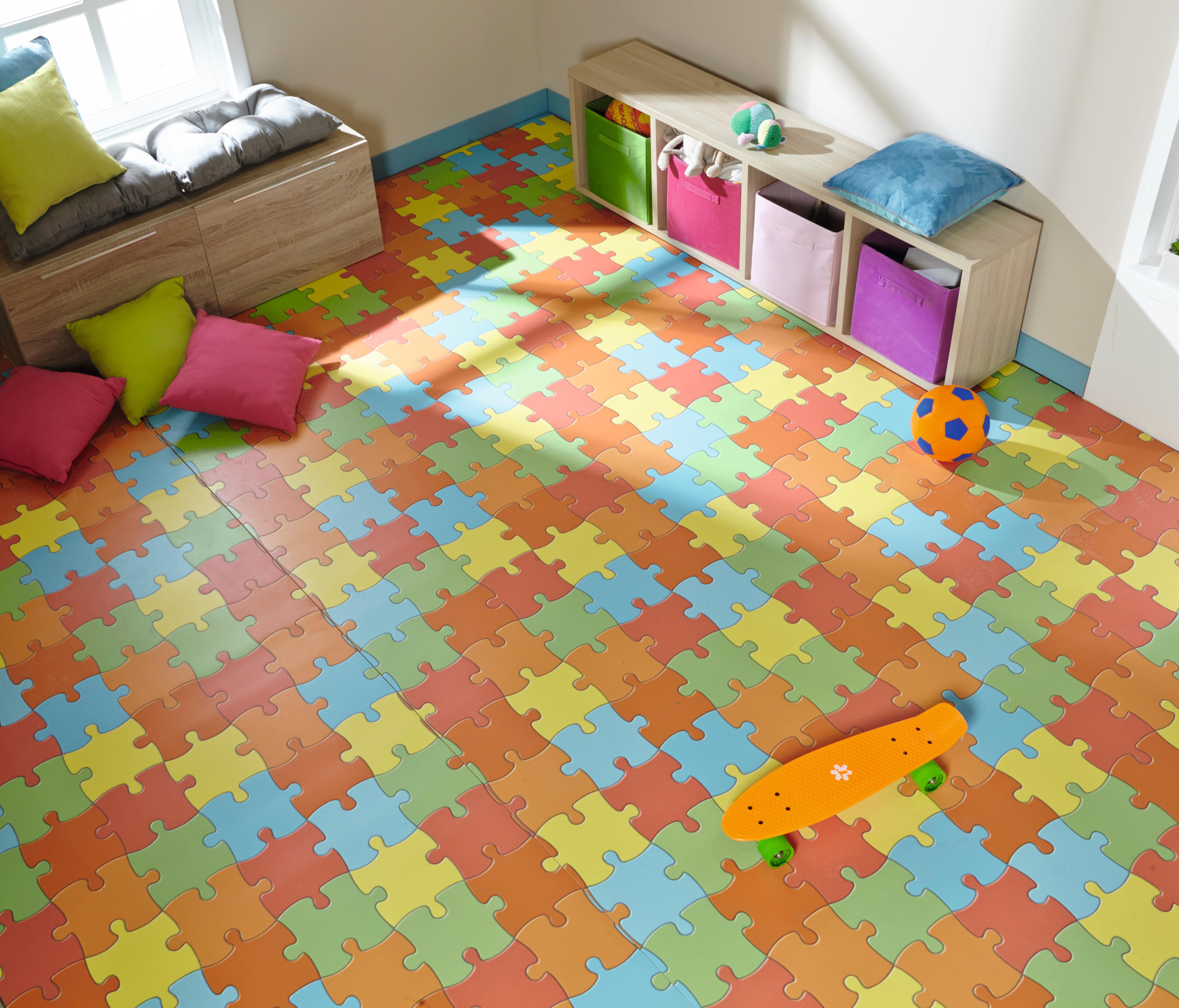 Pavimento vinílico a rolo forte Tarkett Play Puzzle (largura do rolo 2m) - 3