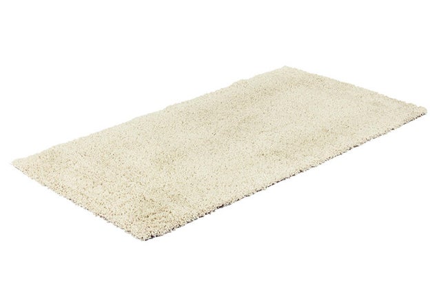 Alfombra polipropileno Norge 160x230cm pelo largo  liso blanco