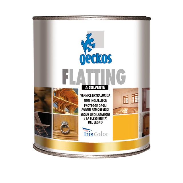 Flatting a con solvente per legno trasparente incolore lucido 0.75 lt, 3 anni di protezione.