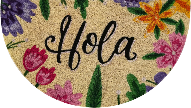 Felpudo coco Hola Spring  multicolor 70 x40 cm