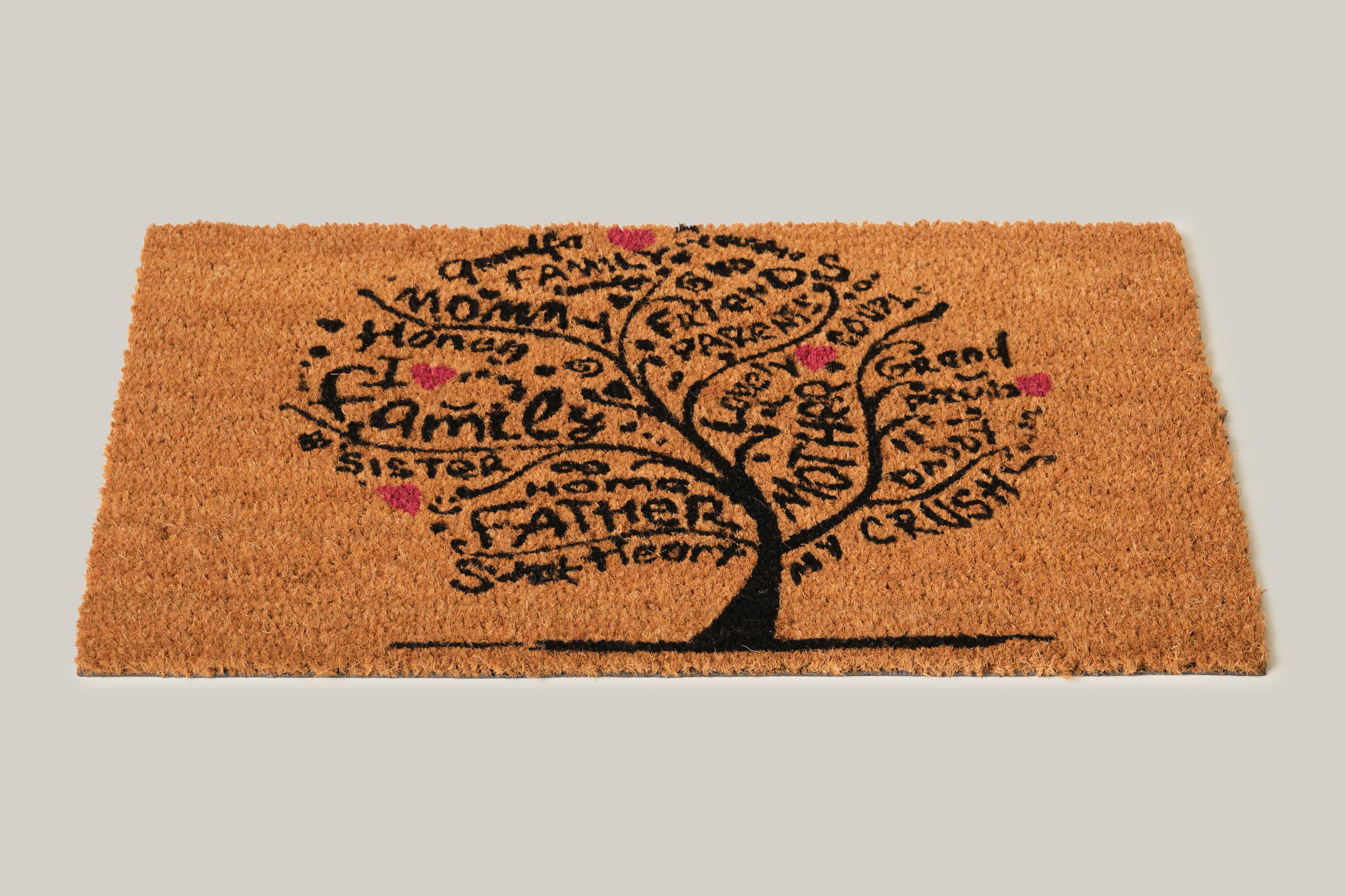 Tapete de entrada COCO 40X70CM ÁRVORE DE FAMÍLIA - 3
