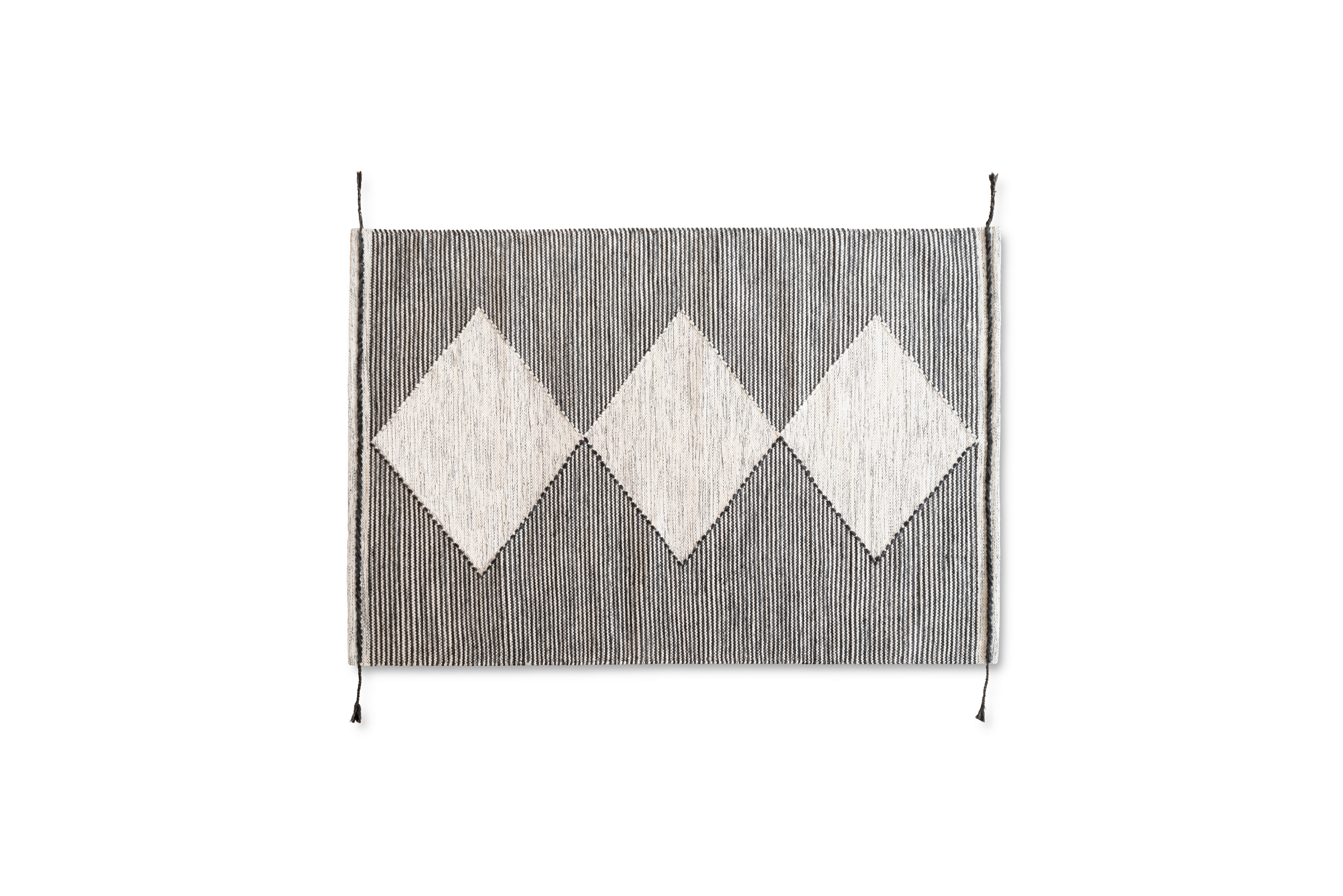 Alfombra poliamida gotemburgo gris y blanco 120x170cm