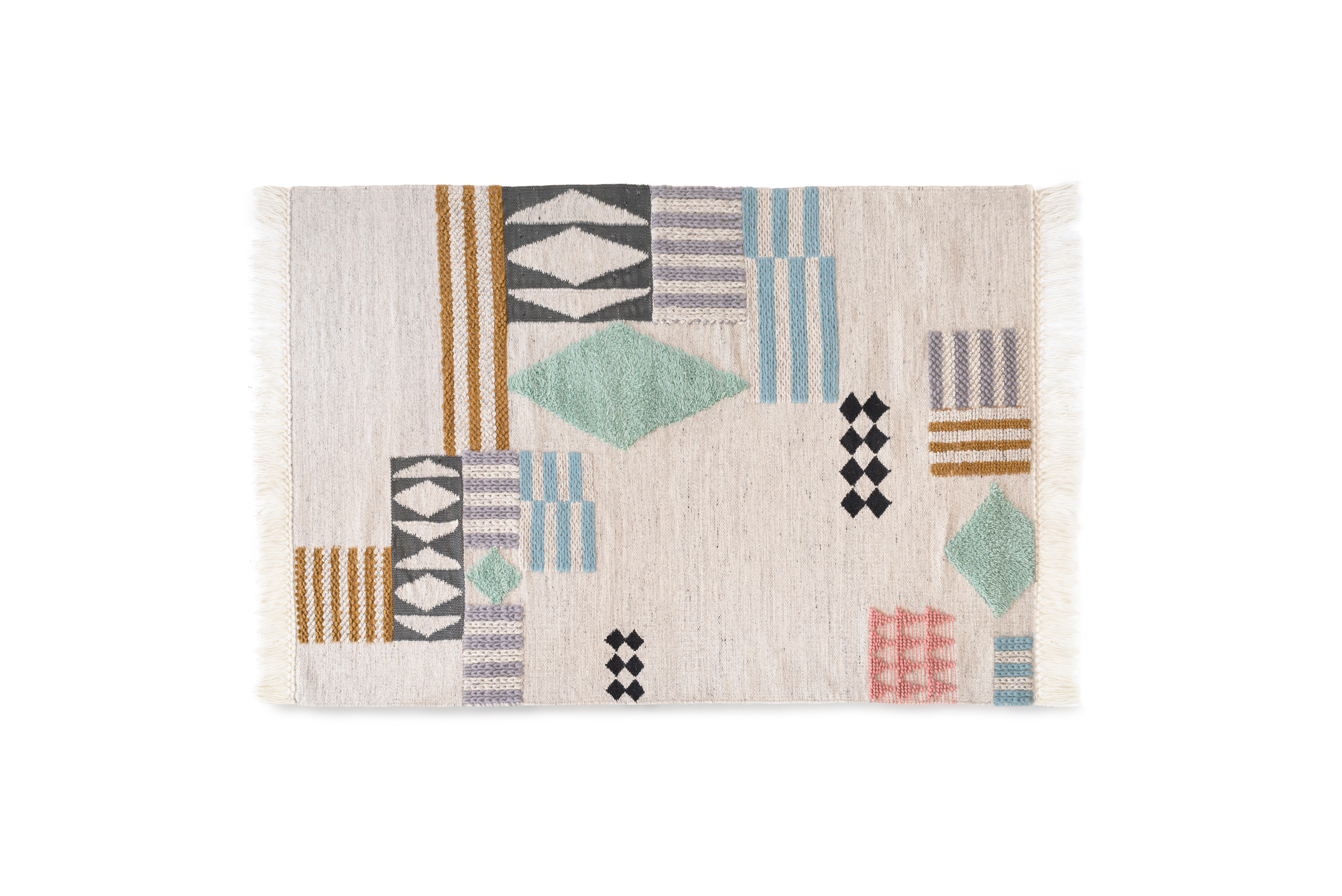 Alfombra lana pelo medio upsala multicolor 120x170cm