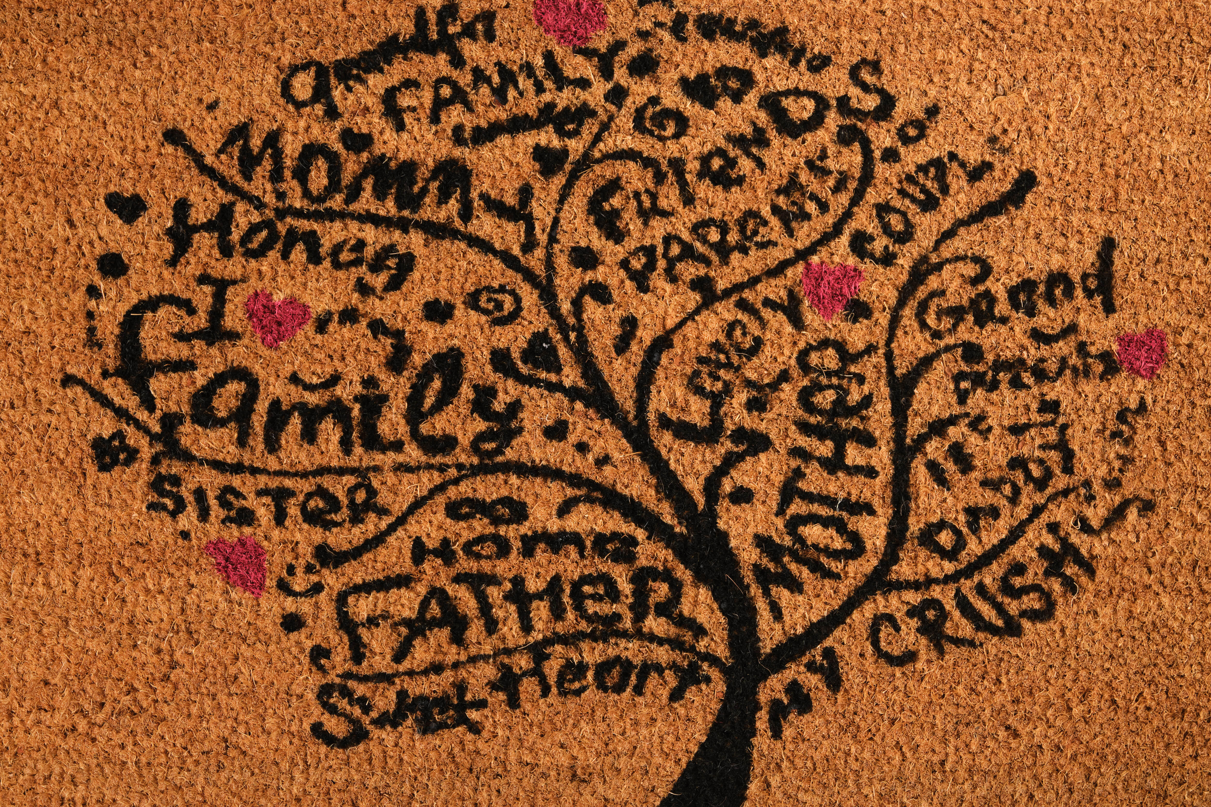 Tapete de entrada COCO 40X70CM ÁRVORE DE FAMÍLIA - 5