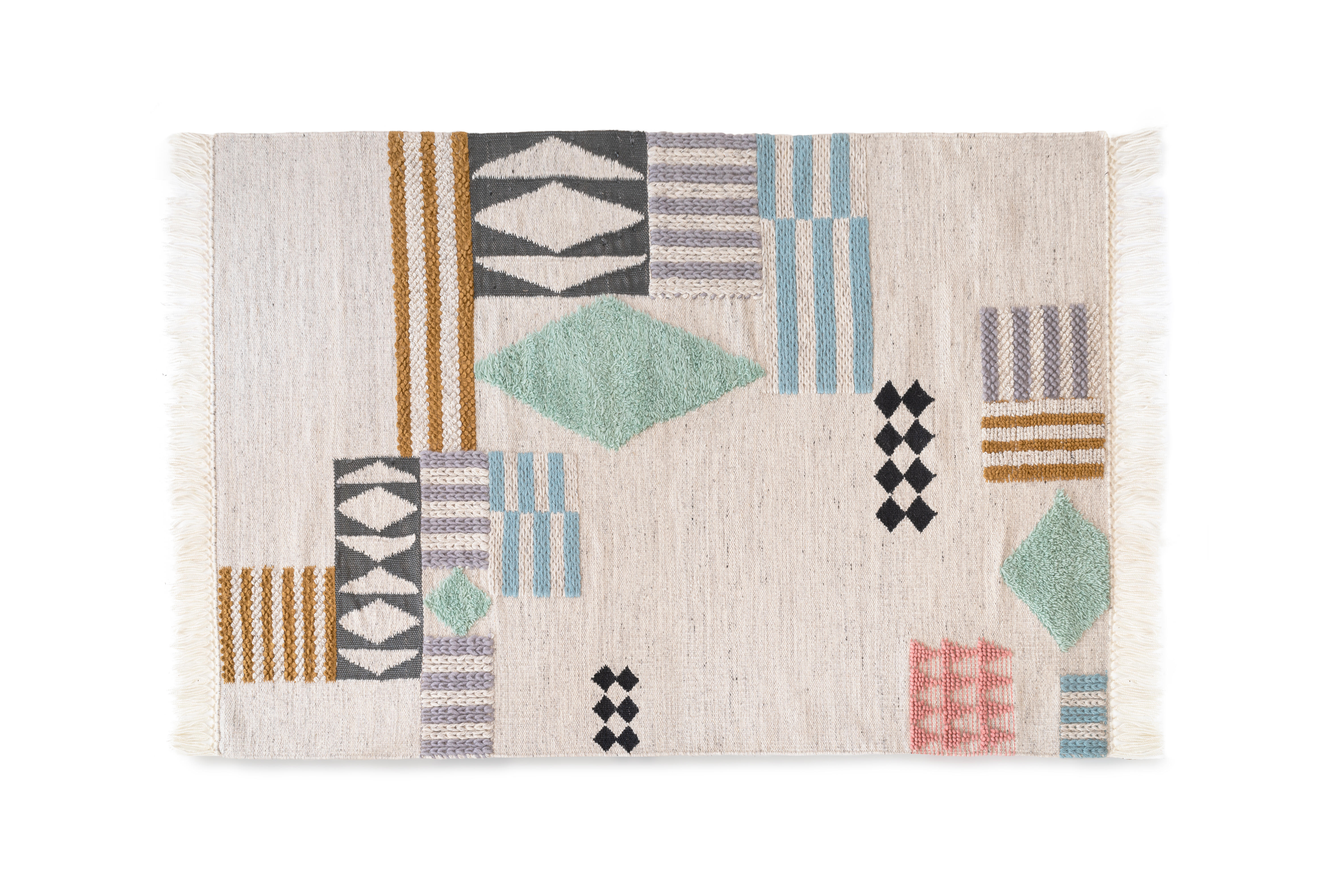 Alfombra lana pelo medio upsala multicolor 160x230cm