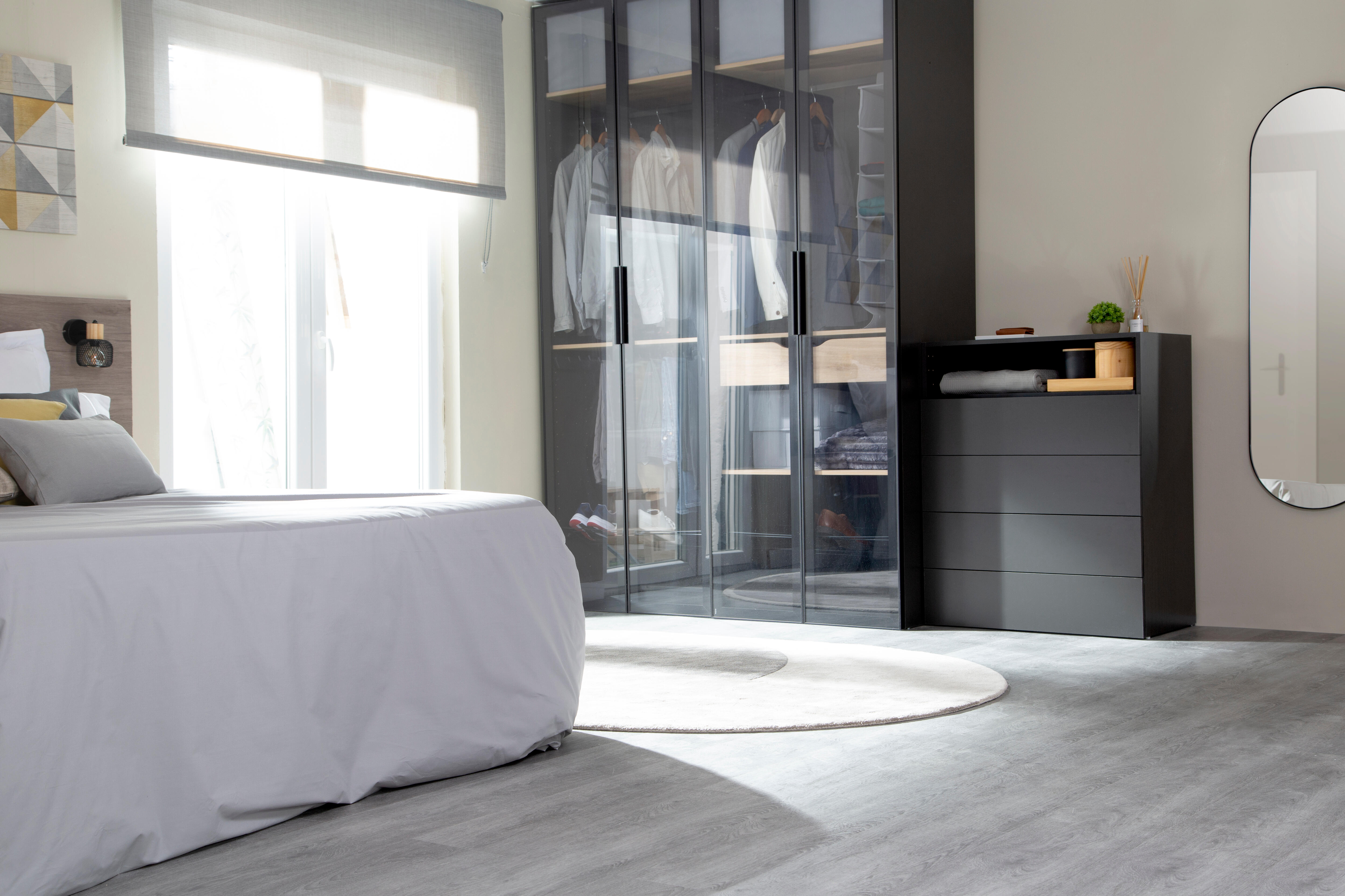 Funda nórdica Vainica algodón 200 hilos gris para cama de 150 cm - 6