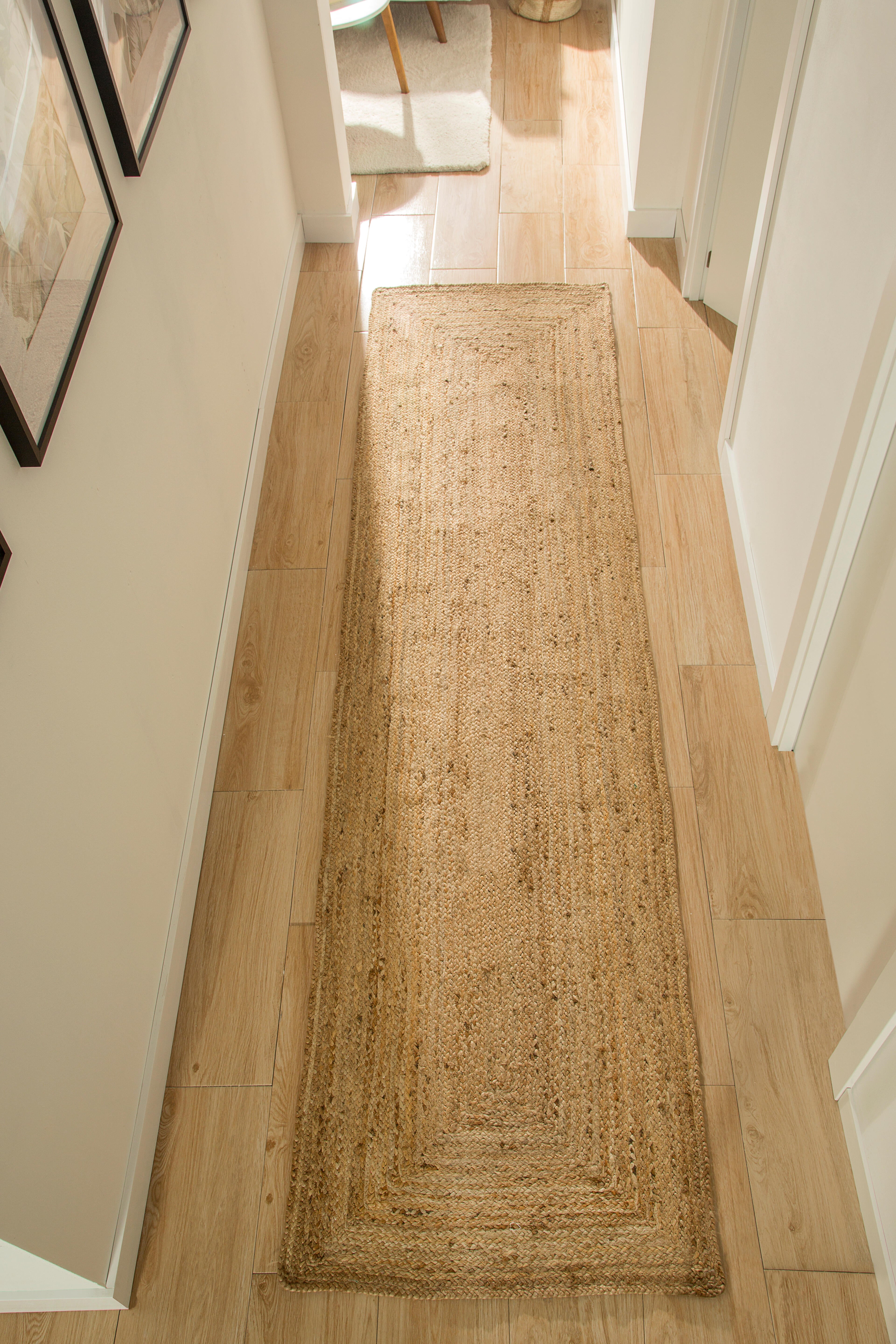 Alfombra pasillera  yute   Alhambra Liso  natural  80x300cm - 2