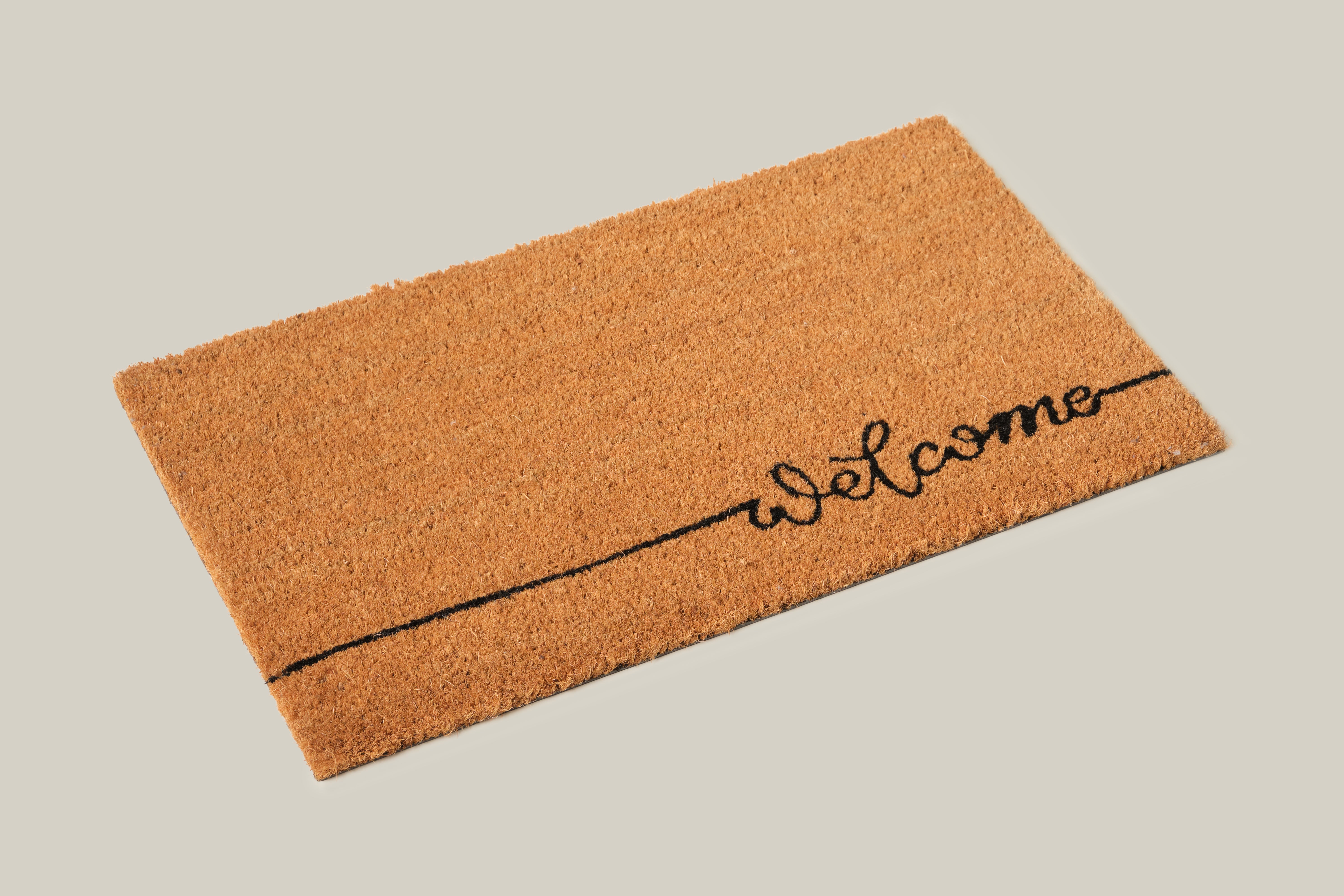 Felpudo negro de fibra de coco / pvc 35 x60 cm - 5
