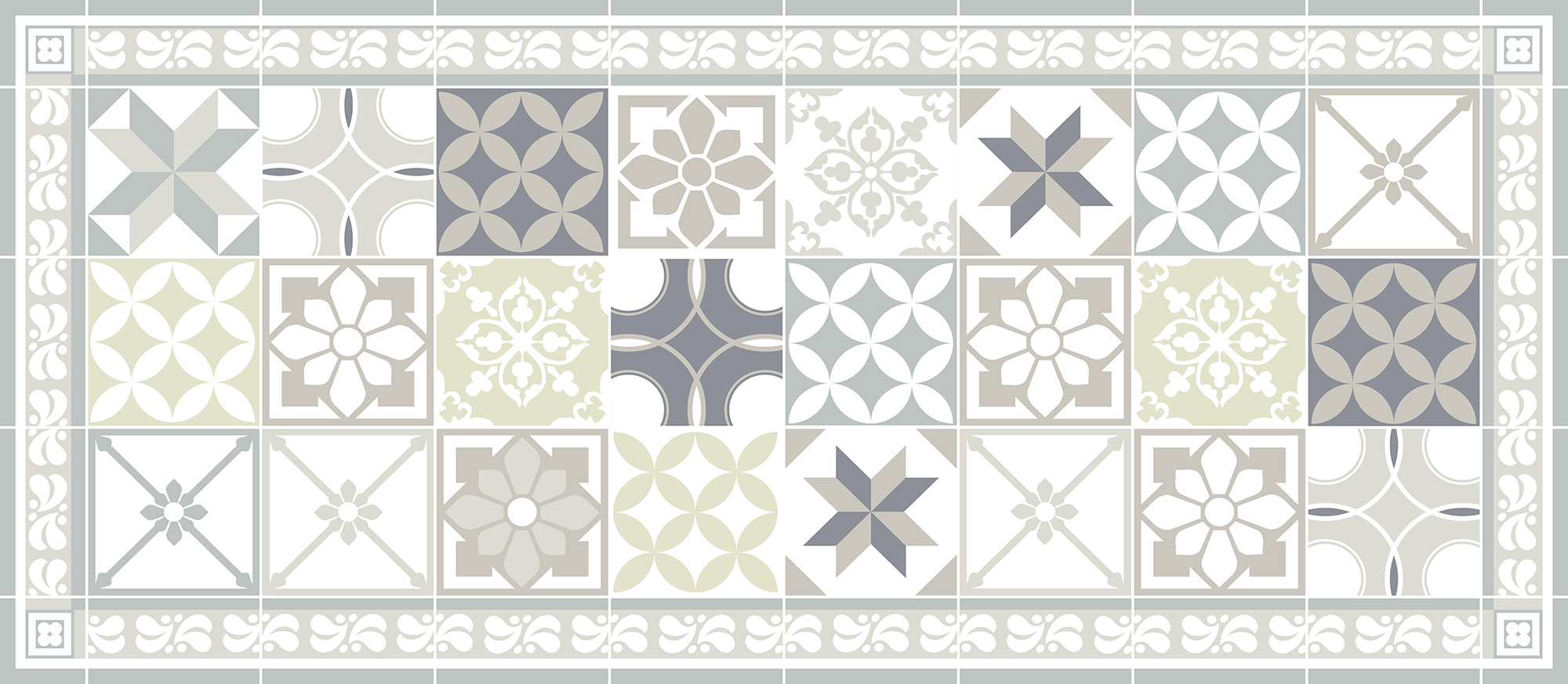 Alfombra exterior/interior pvc forcat gris 48x110cm