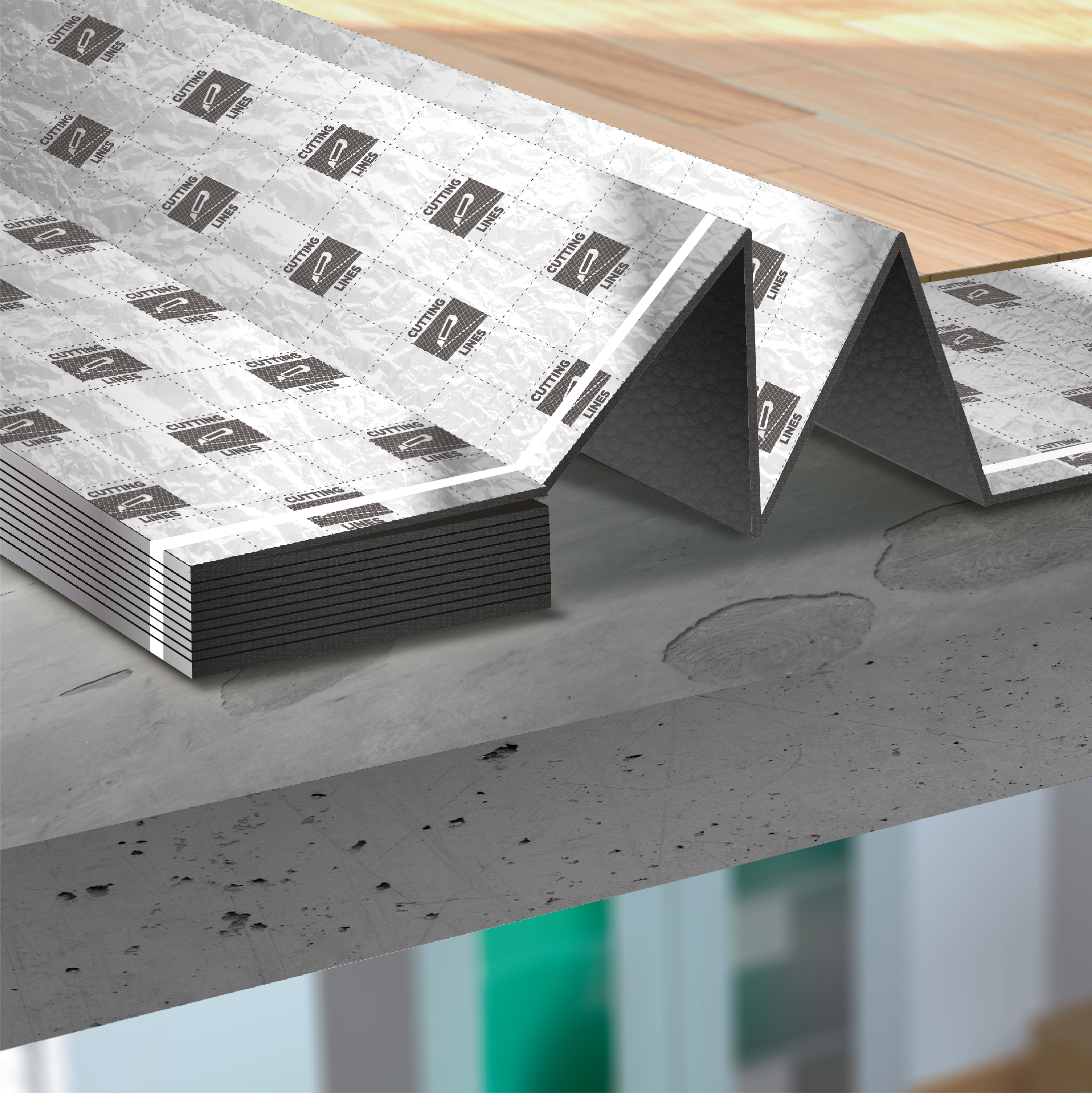 Base para pavimento laminado e de madeira AXTON SILENCE COMPENSATION 3MM 10M² - 21