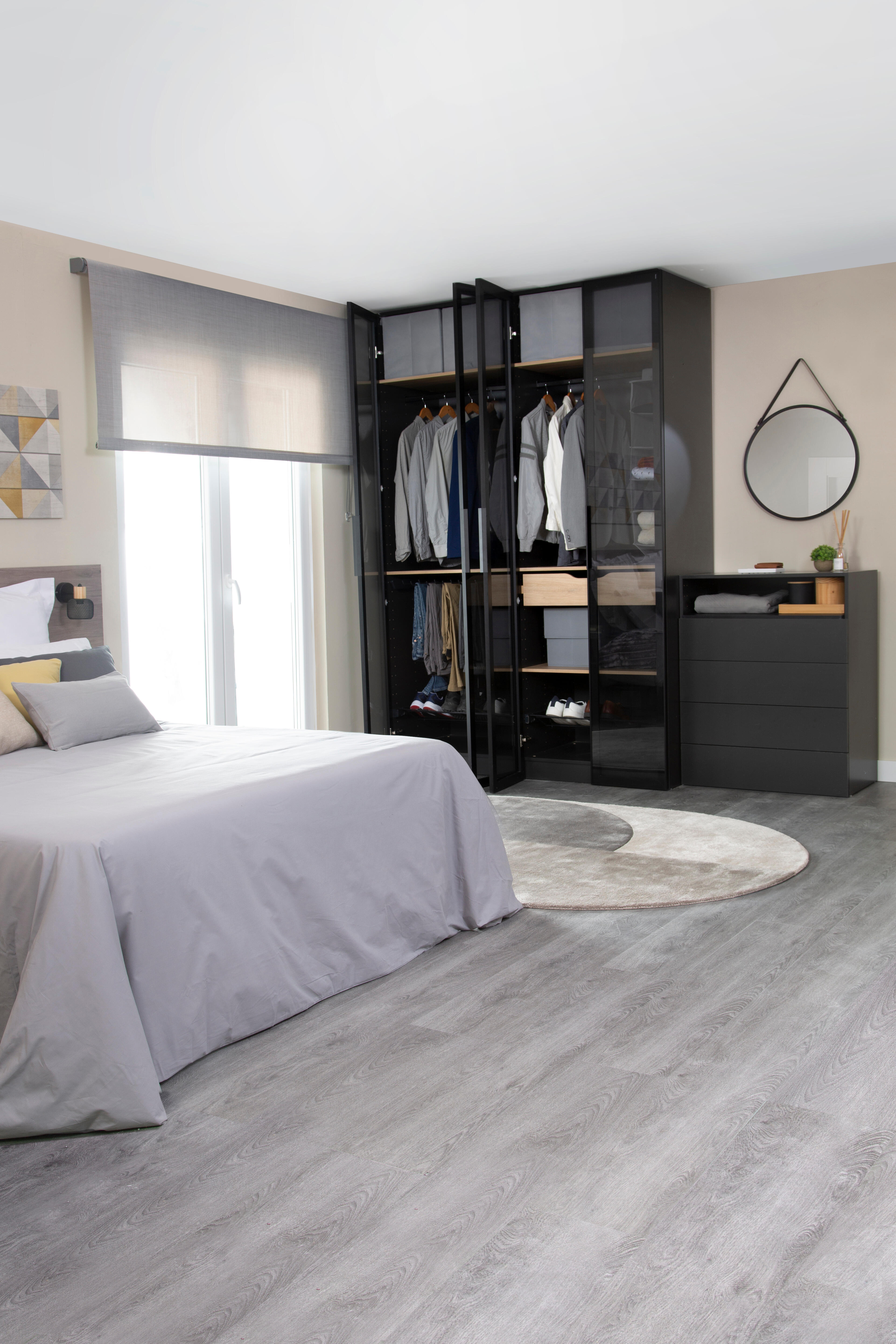 Funda nórdica Vainica algodón 200 hilos gris para cama de 150 cm - 5