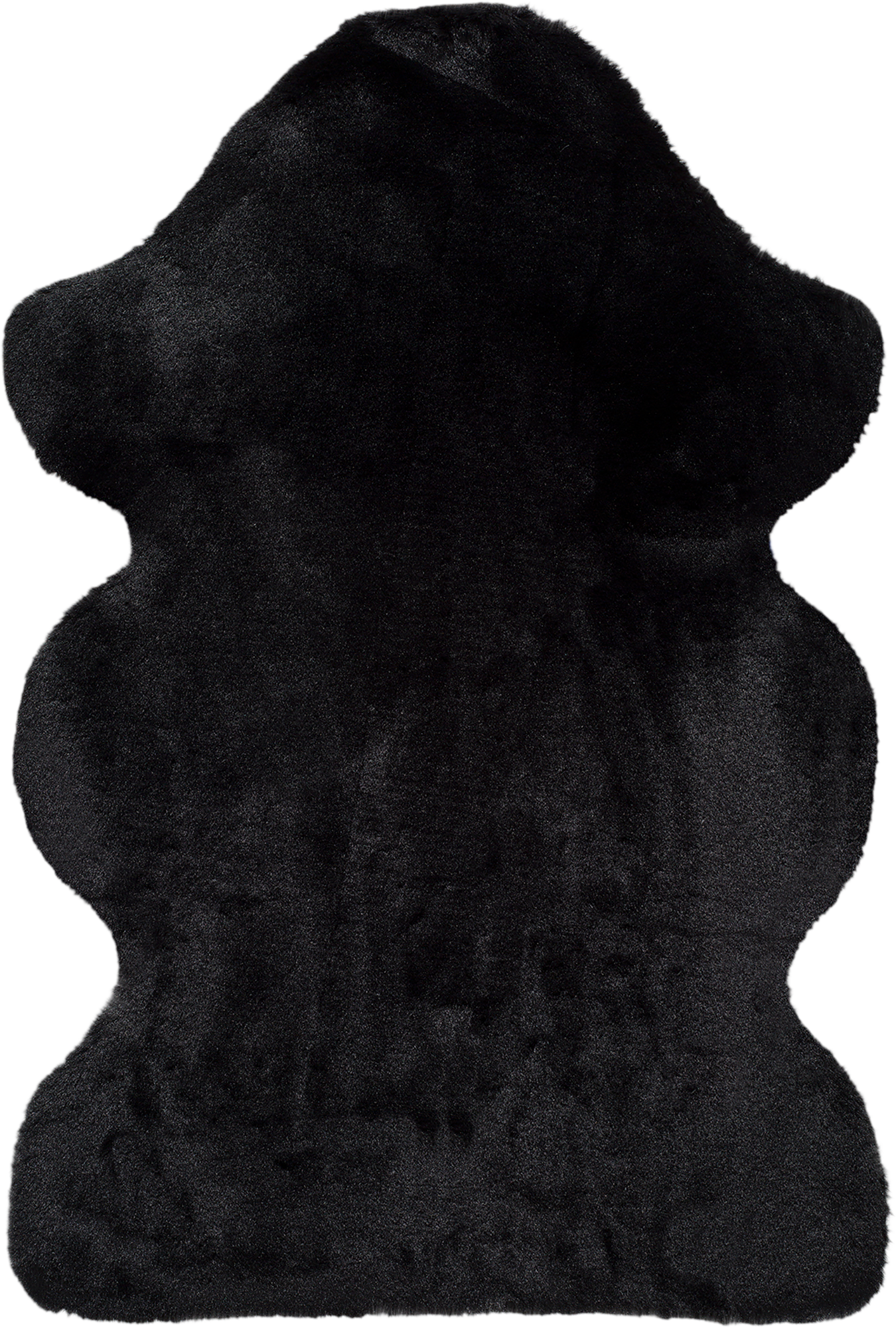 Alfombra poliéster fox negro 60x90cm
