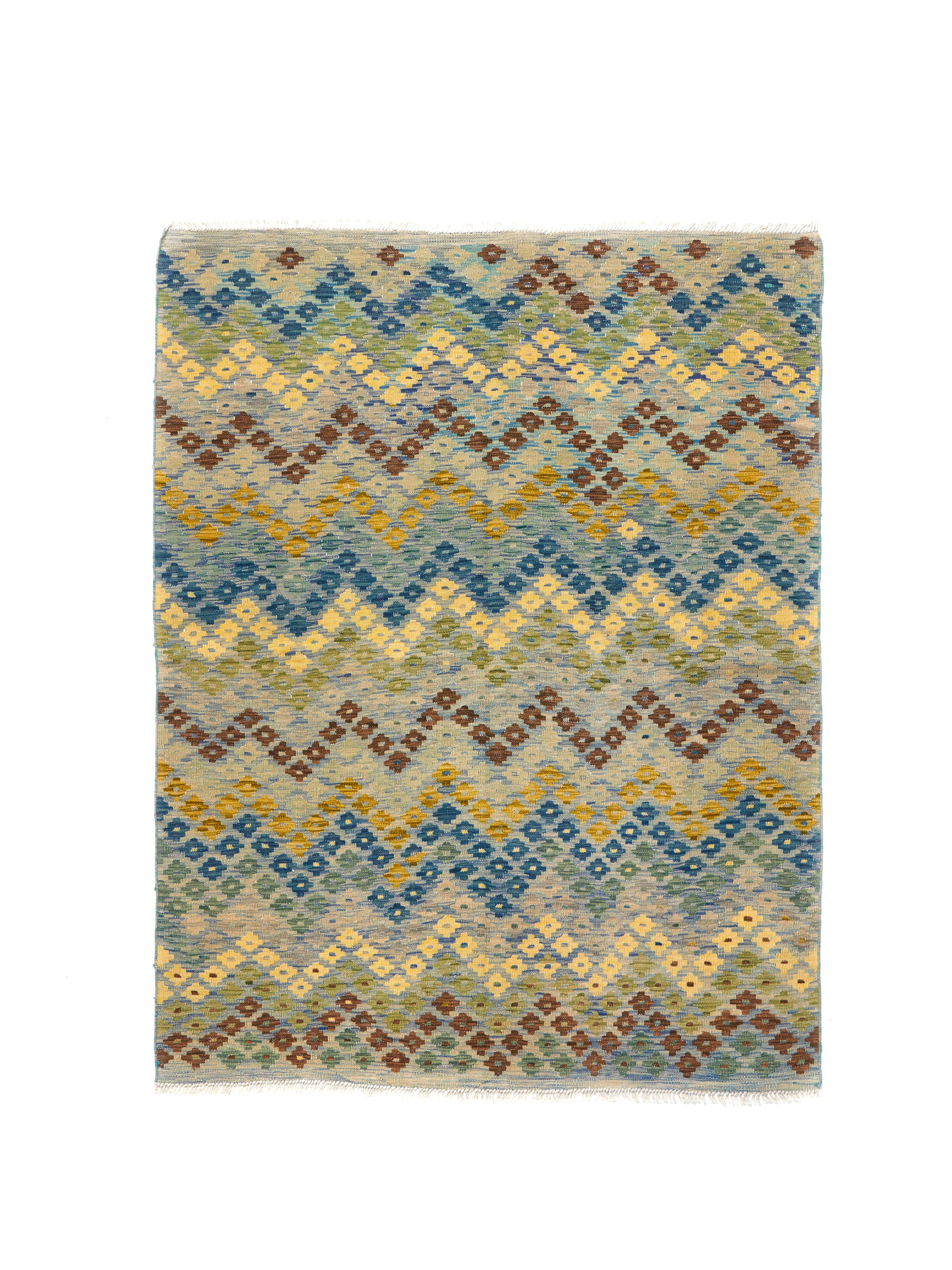 Alfombra lana tejido plano kilim herat 1 multicolor 150x200cm