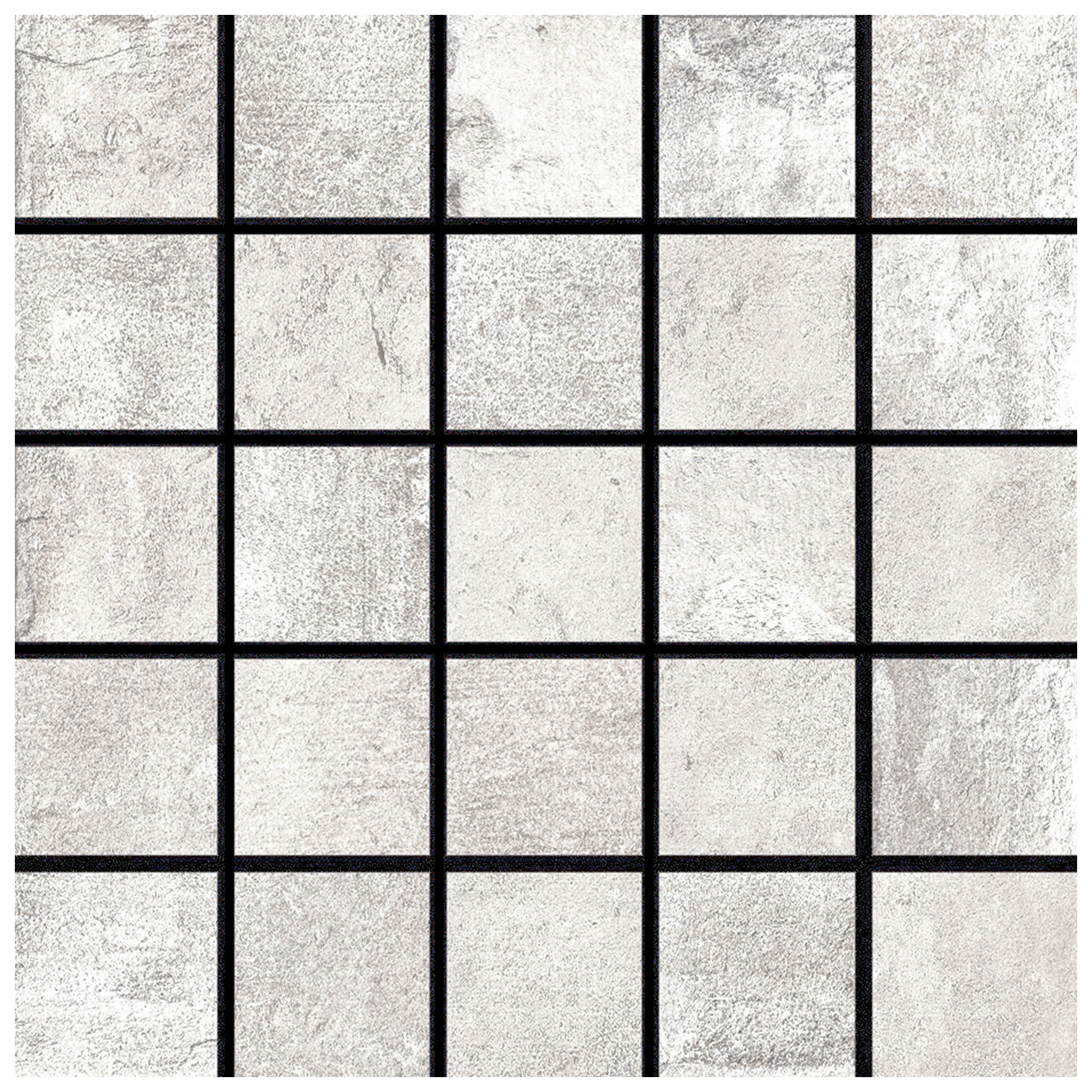 Azulejo mosaico porcelana cazorla efecto cemento blanco 30x30 cm grespania