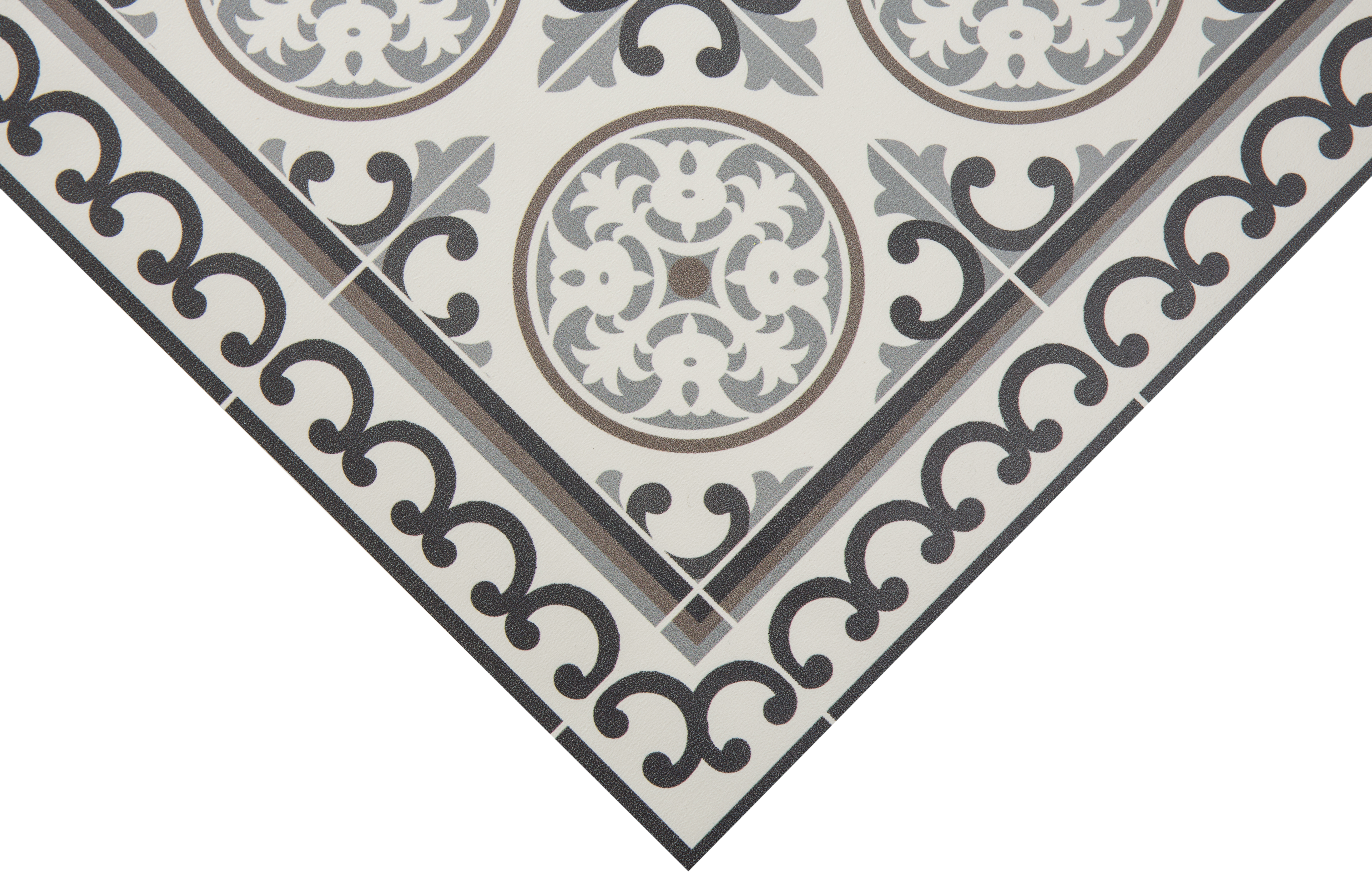 Alfombra pie de cama exterior/interior pvc Siro 48x75cm tejido plano base antideslizante gris - 11