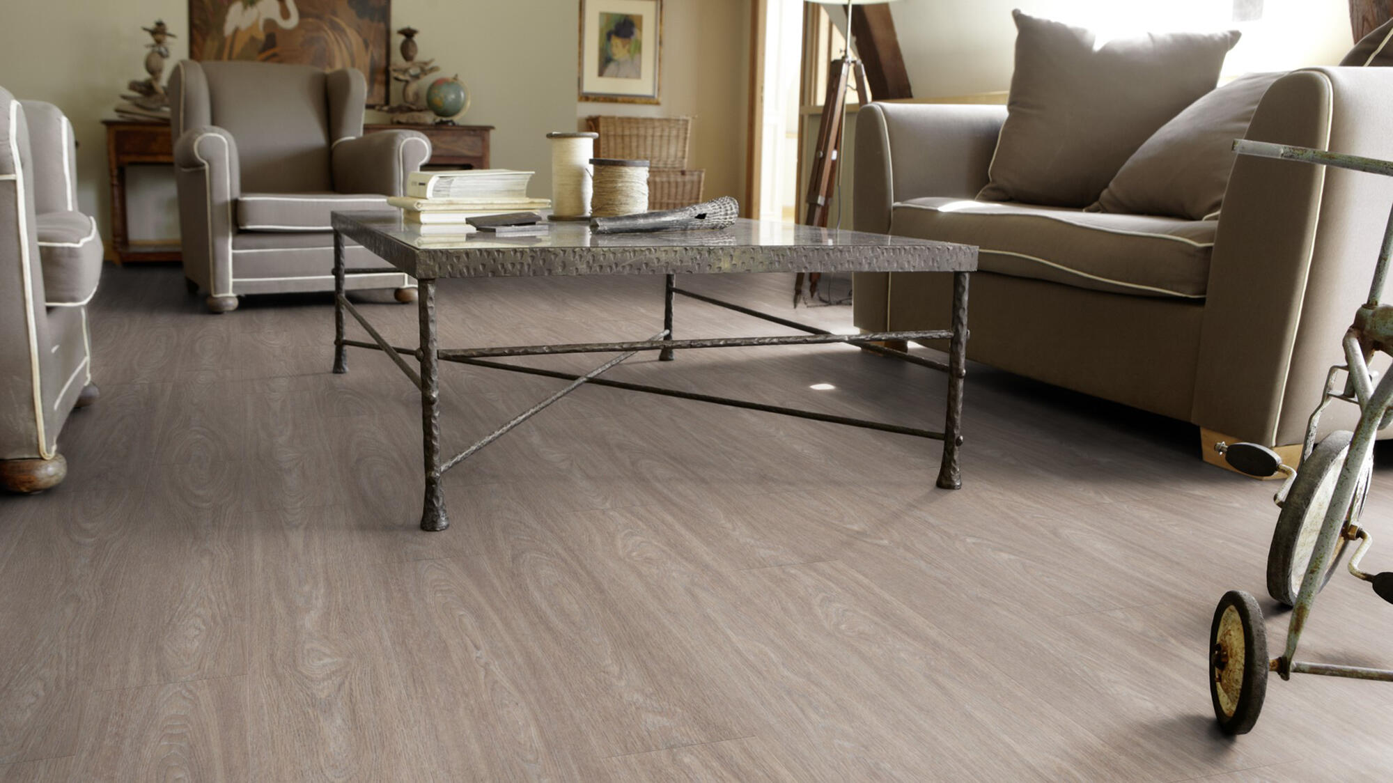 Pavimento vinílico PVC click flutuante Starfloor Click Ultimate Bleached Oak TARKETT FLOORS 6,5 mm - 7