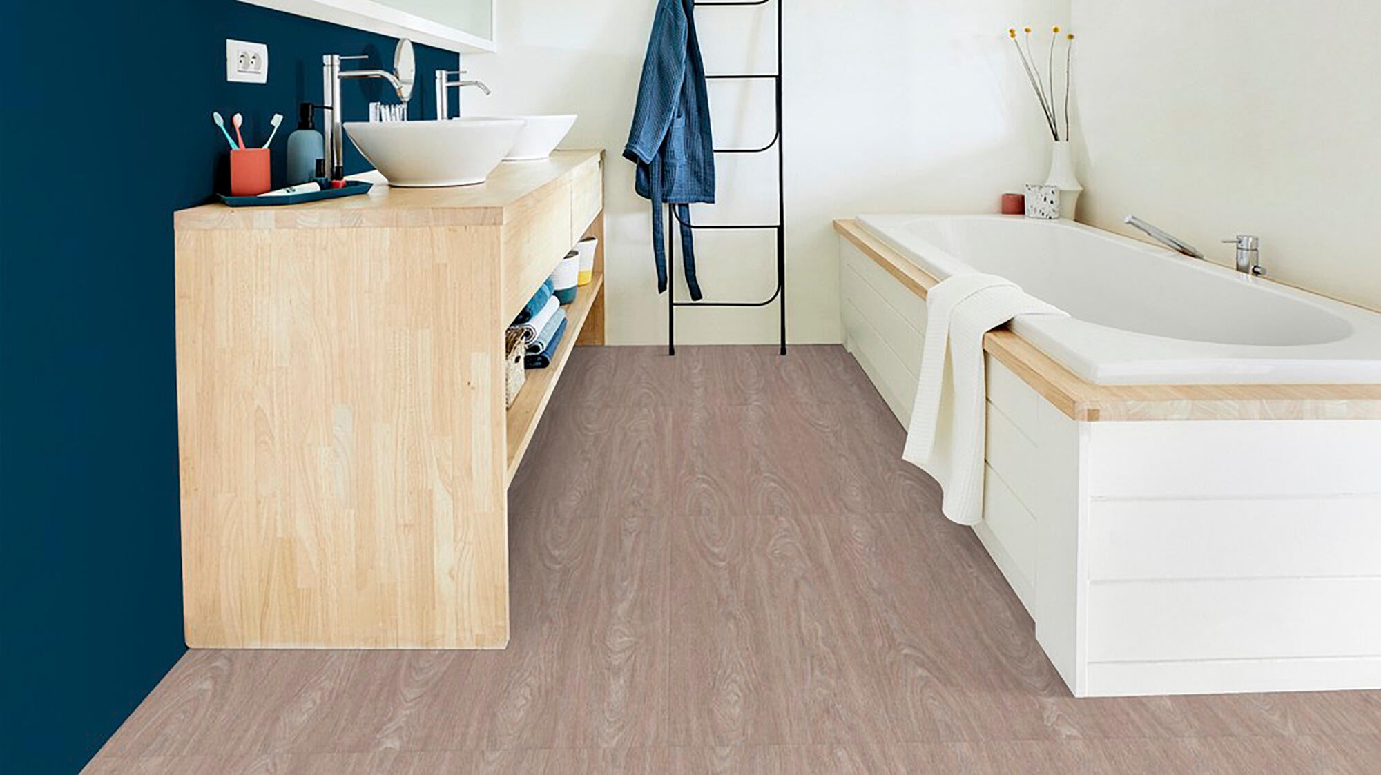 Pavimento vinílico PVC click flutuante Starfloor Click Ultimate Bleached Oak TARKETT FLOORS 6,5 mm - 6