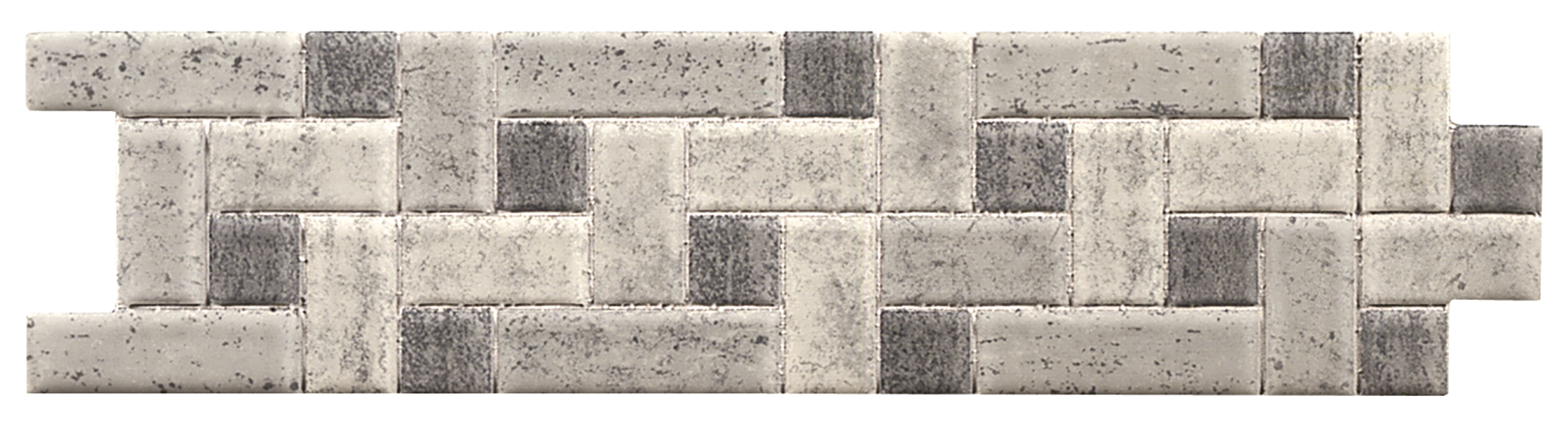 Pack de 4 listelos cerámica geo gris 25x6.5cm