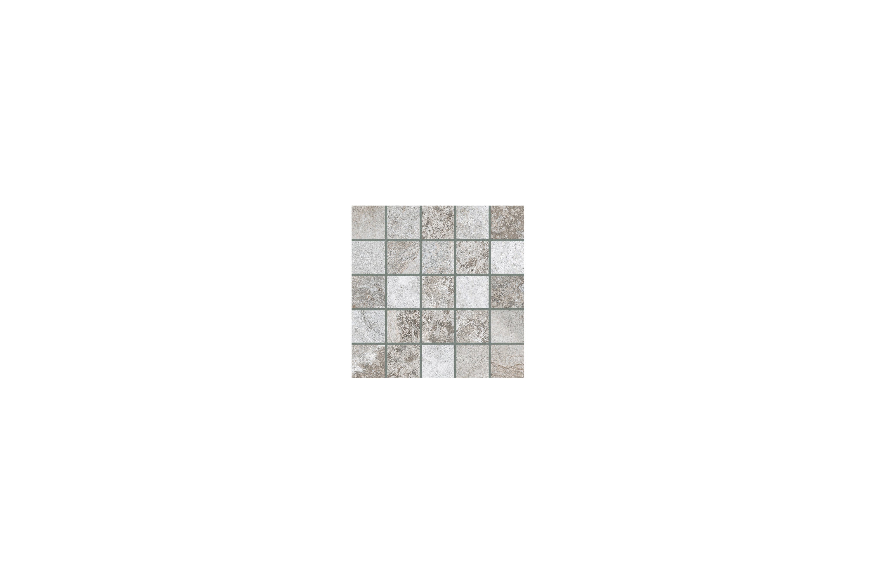 Azulejo mosaico porcelana almena efecto piedra gris 30x30 cm