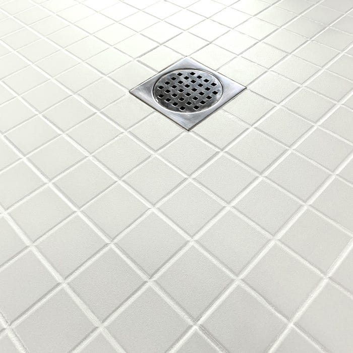 Azulejo mosaico cerámica Dover efecto color plano blanco