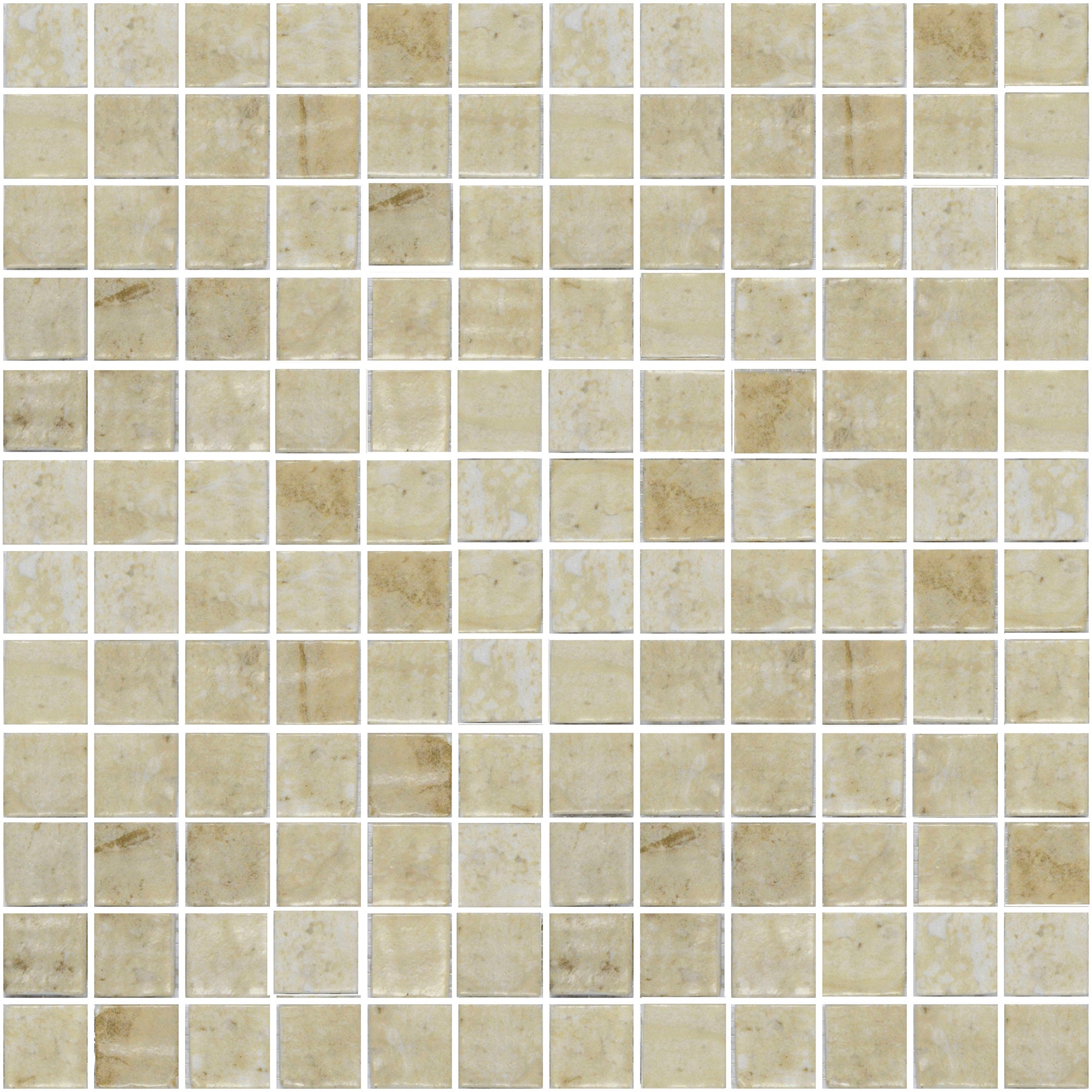 Azulejo mosaico vidrio ink collection efecto piedra beige 31.1x31.1 cm