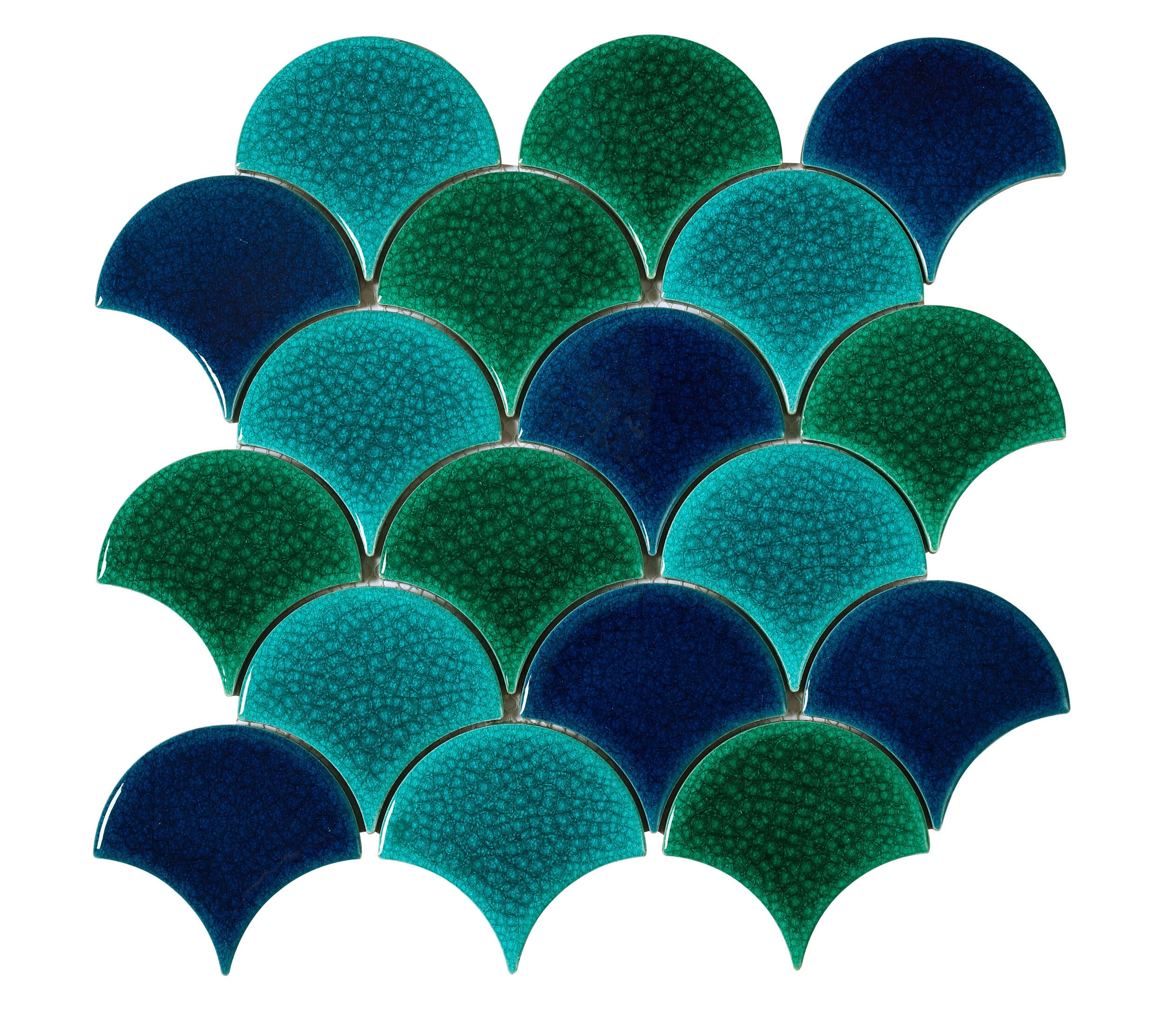 Azulejo mosaico cerámica tech atlantis efecto vidrio turquesa 32x29.4 cm