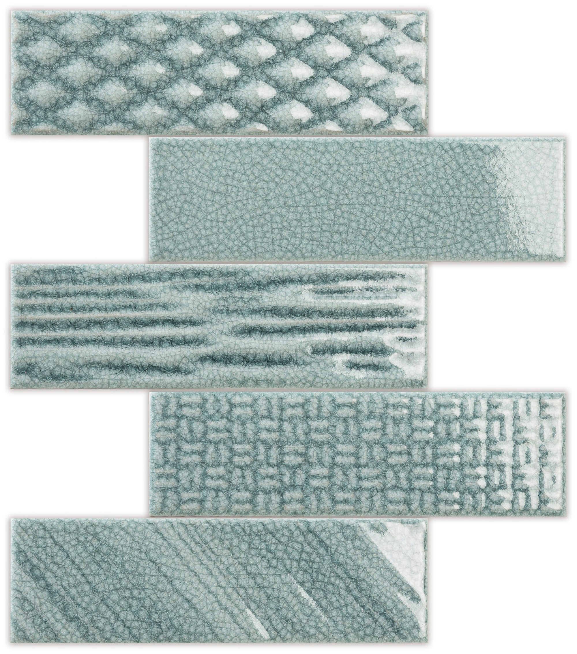 Azulejo mosaico gres porcelánico tech efecto vidrio gris 20.3x31.5 cm