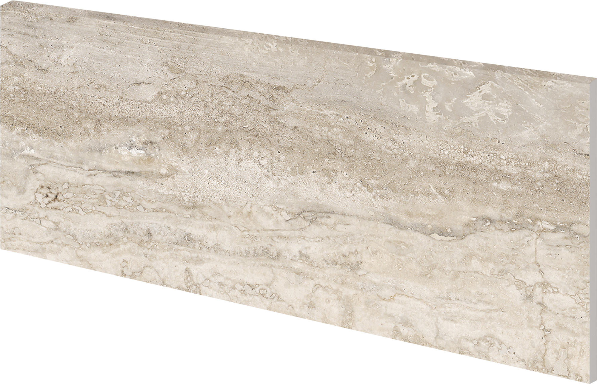 Rodapié cerámico travertino 40x18 cm mármol marrón