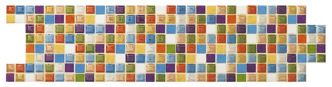 Vector Listelos Pack de 4 listelos cerámica Geo multicolor 25x6.5cm | Leroy Merlin