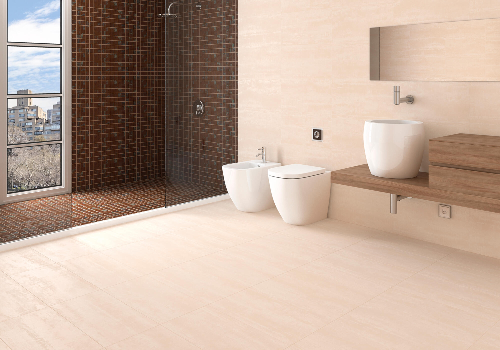 Suelo/azulejo piscina porcelánico jupiter efecto metal beige 31.6x60.8 cm c1 artens
