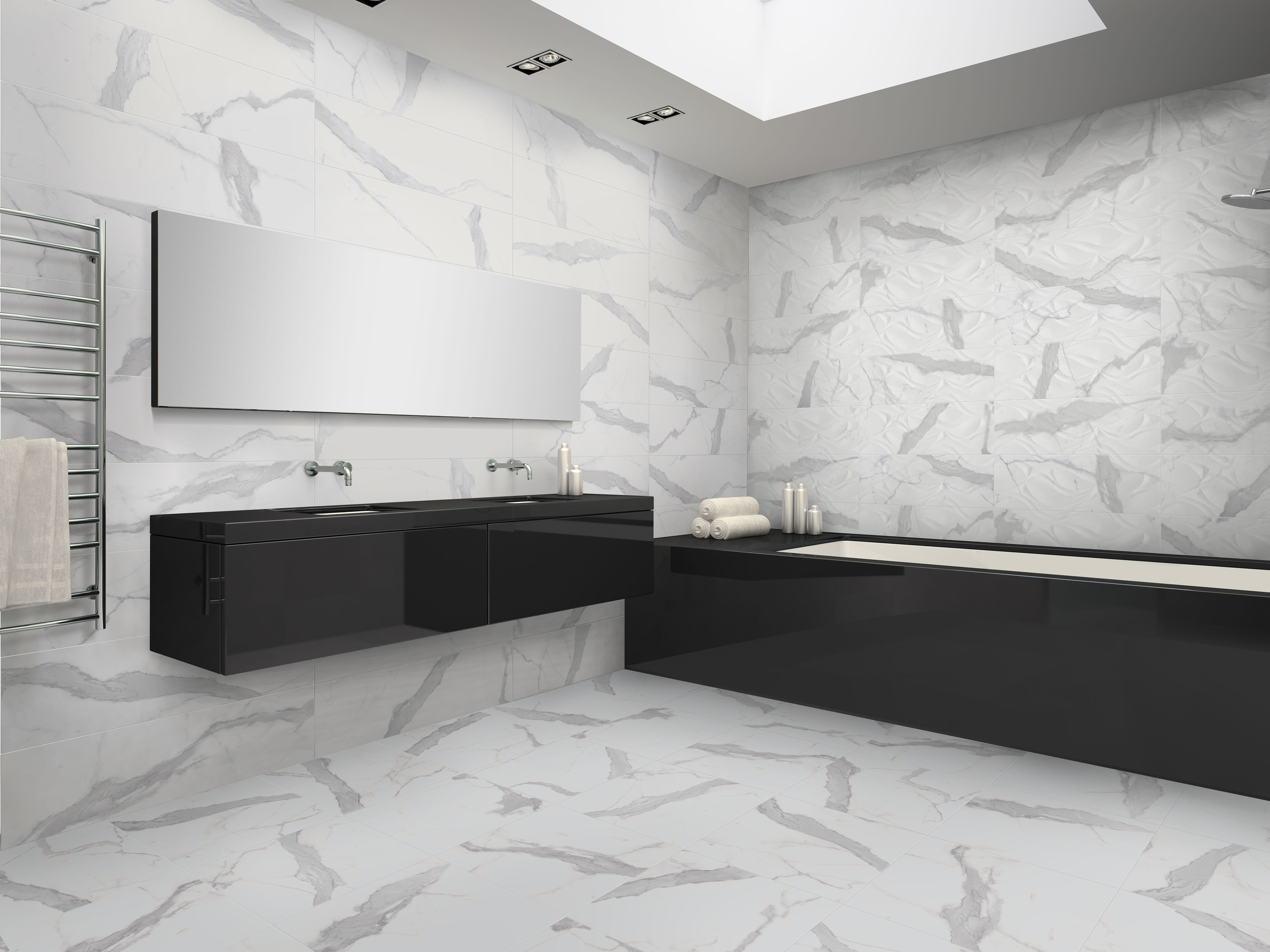 Suelo/azulejo porcelánico apolo efecto mármol blanco 45.6x45.6 cm