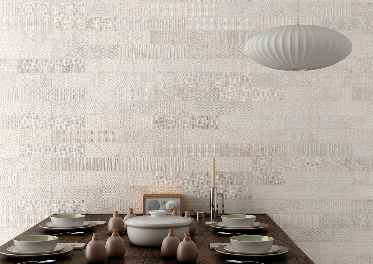 Azulejo porcelánico brickbold efecto piedra beige 33.15x33.15 cm