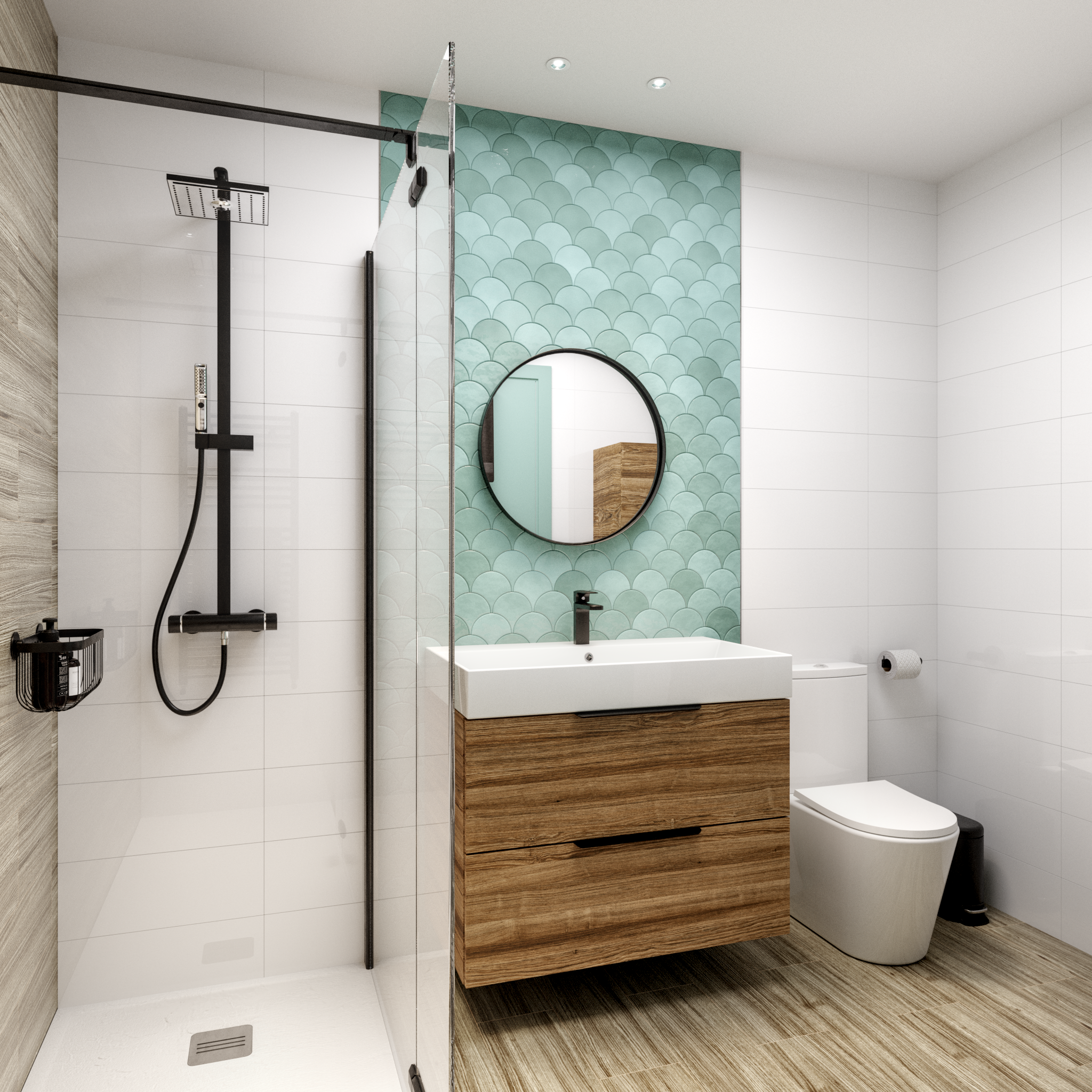 Cesto de duche SENSEA NEO PRETO - 19