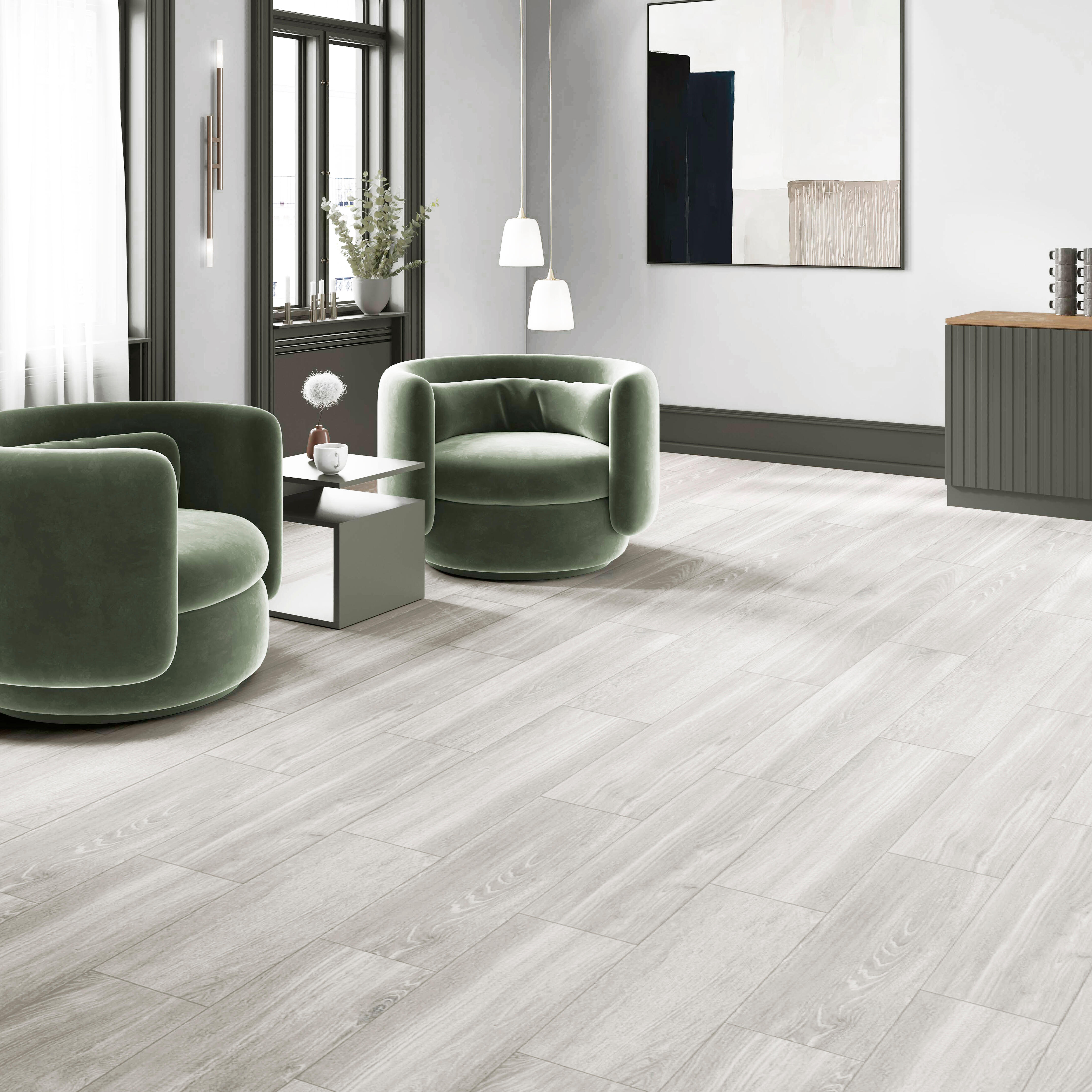 Pavimento cerâmico Verna Gris mate 20.5x61.5 cm ARTENS - 13